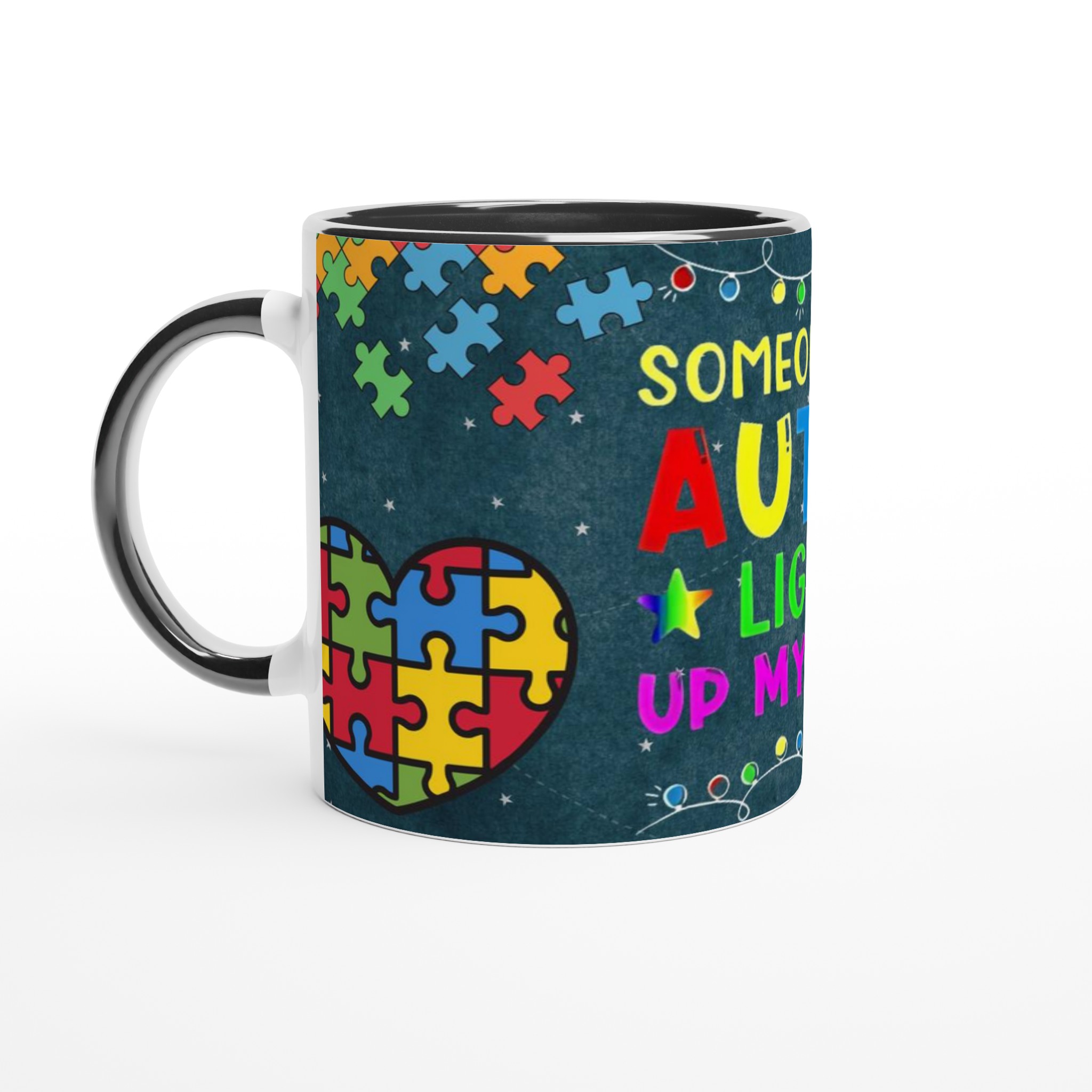 Ceramic Mug 11oz with Colorful Autism Puzzle Heart Design in Your Choice of Seven Vibrant Colors 4 f3704325-0e59-494a-b1d2-87f32aac929f