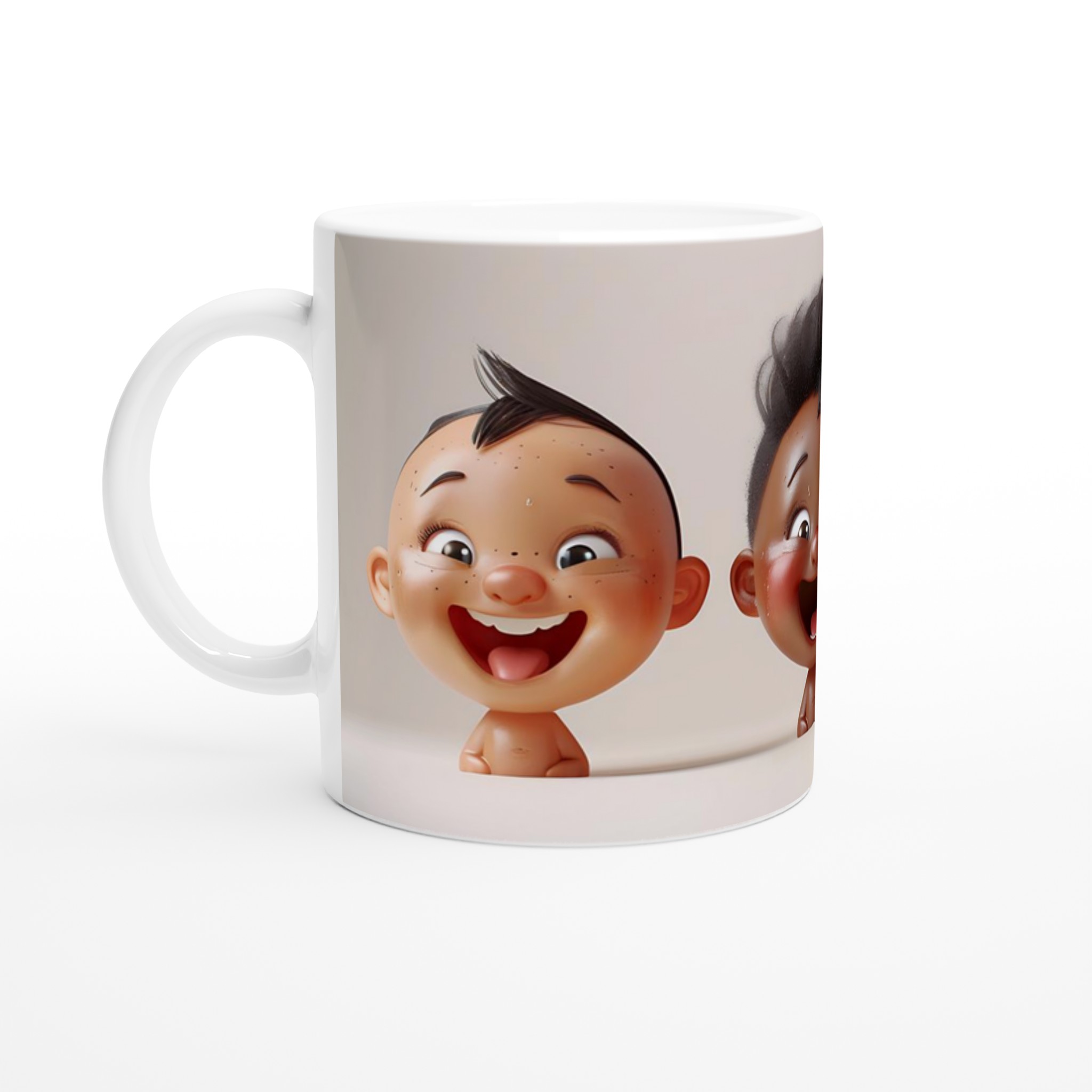 Glad Baby Mugg - Söta & Glada Ansikten på 11oz Keramikmugg 1 f37e73e8-037e-411e-9359-c575918eb143