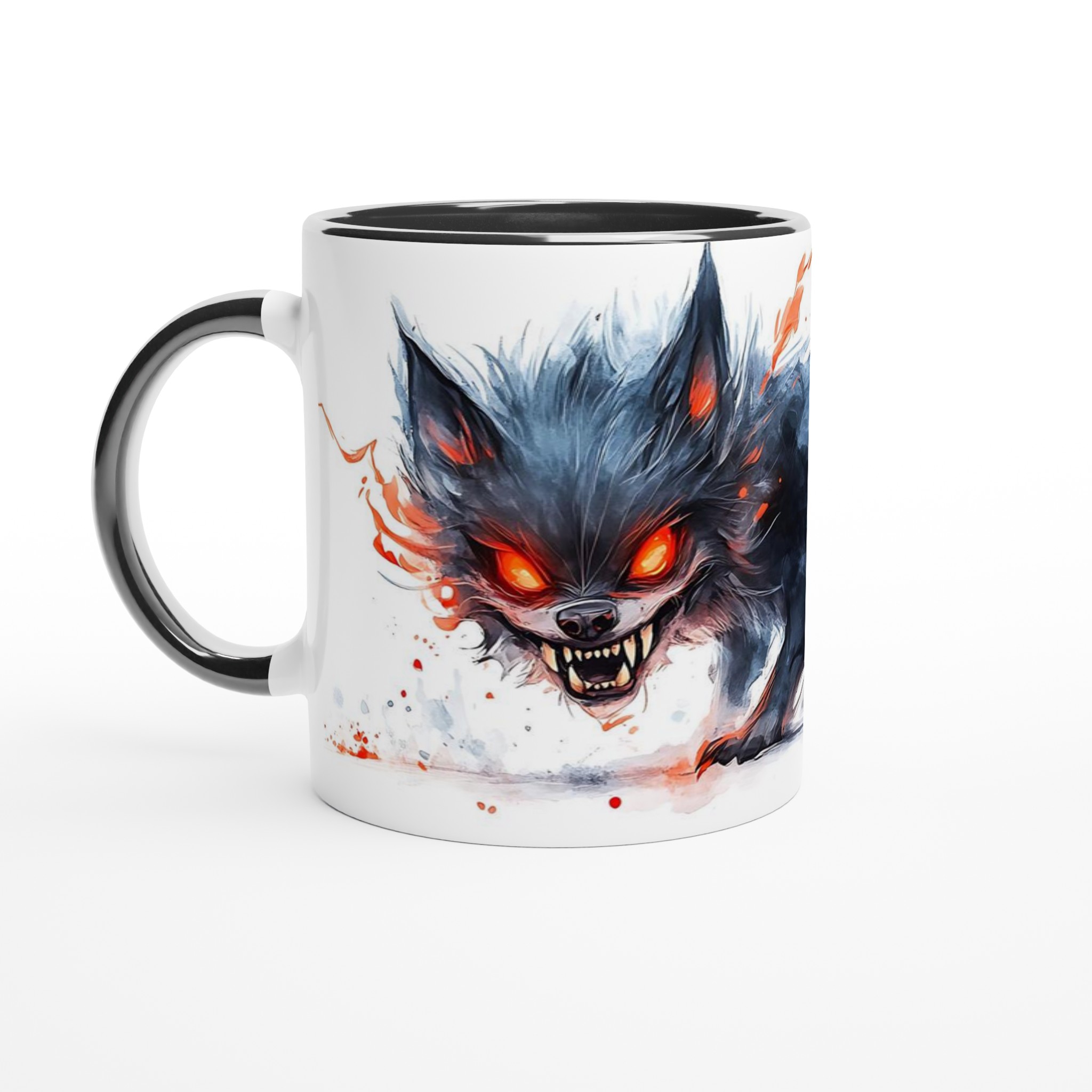 Demonisk Vargmugg – Keramisk 11oz Kaffekopp med Intensiv Akvarellkonst i Valfri Färg 4 f38bc37d-fb36-48e9-80db-4b52df78246f