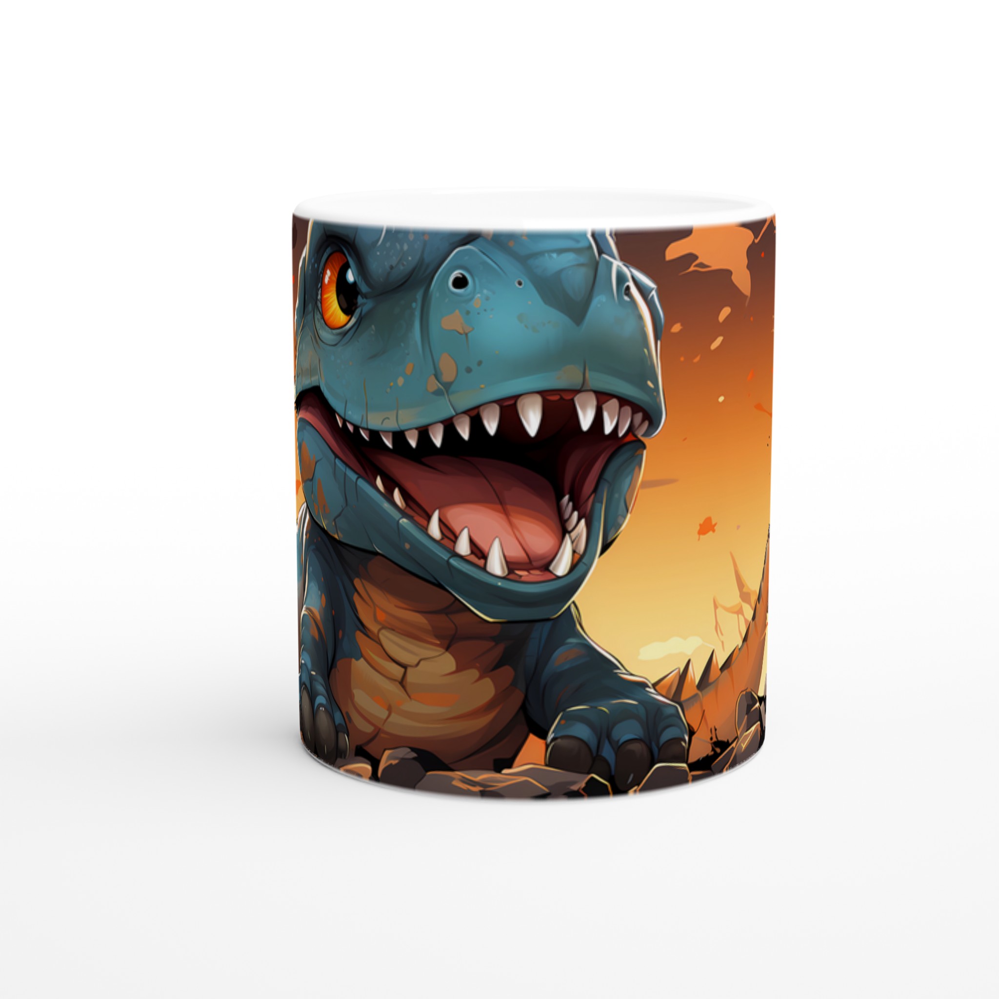 Vrålcool Dinosaurie Mugg – 11oz Keramisk Kaffekopp för Episka Dagar, Välj bland 7 Färger! 8 f391ed49-670f-4dc6-bcd1-7bc5ed173f9e