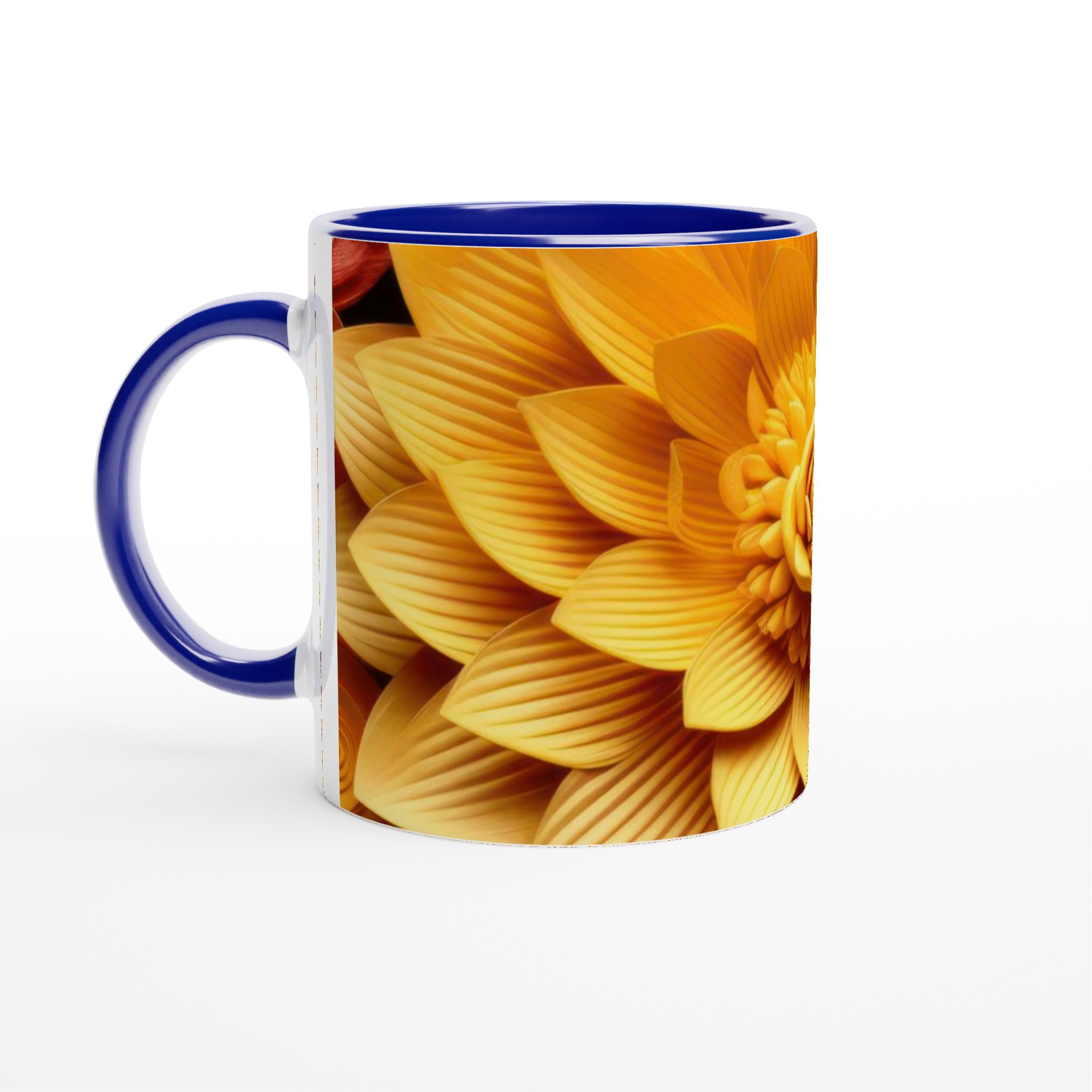 Elegant Vit 11oz Keramisk Mugg med Livfullt Blomstertryck – Välj Din Färg 2 f3f3db79-0ce1-41f4-868b-9e251f0783a8