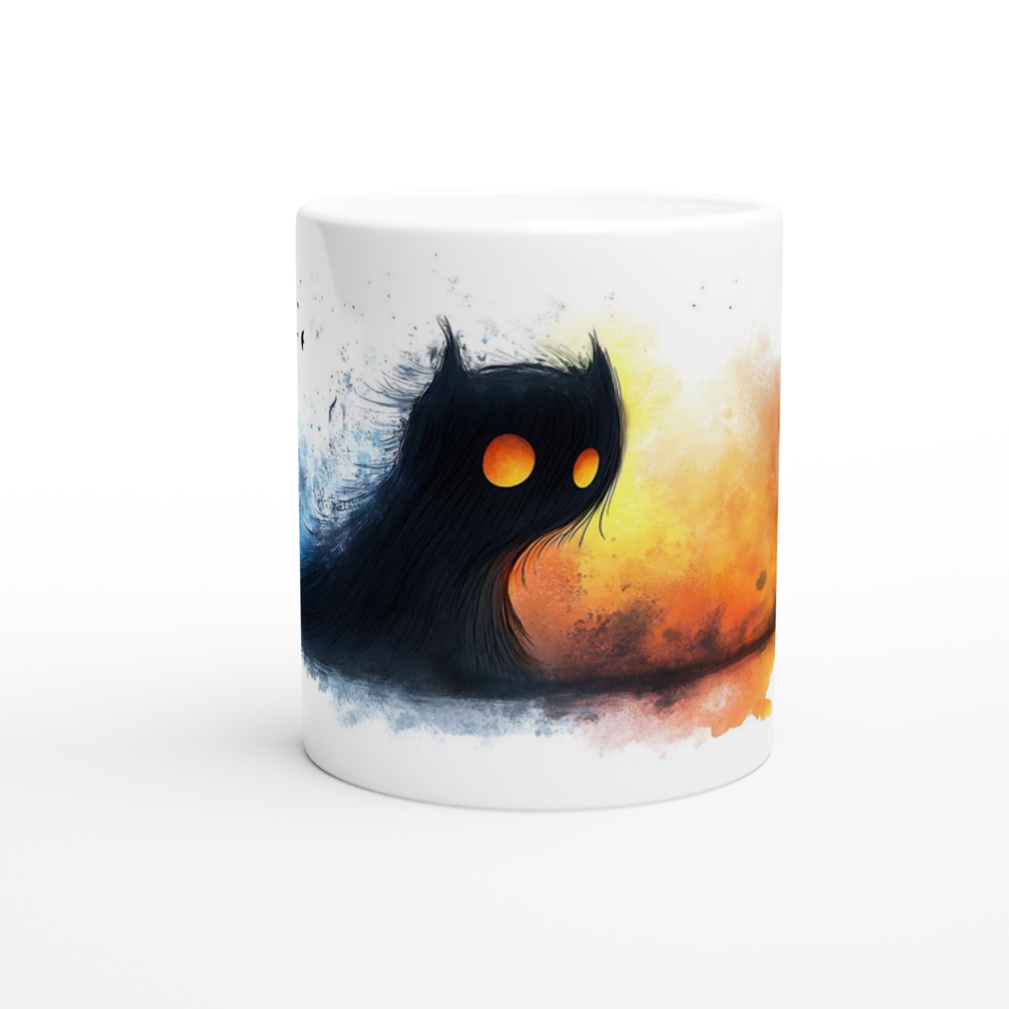 Mystisk Varelse Keramikmugg - Eld & Is Design med Lysande Ögon, 11oz Kaffe- & Temugg i Valfri Färg 8 f41c8599-f41f-4fc5-b275-b2ed79b669f7