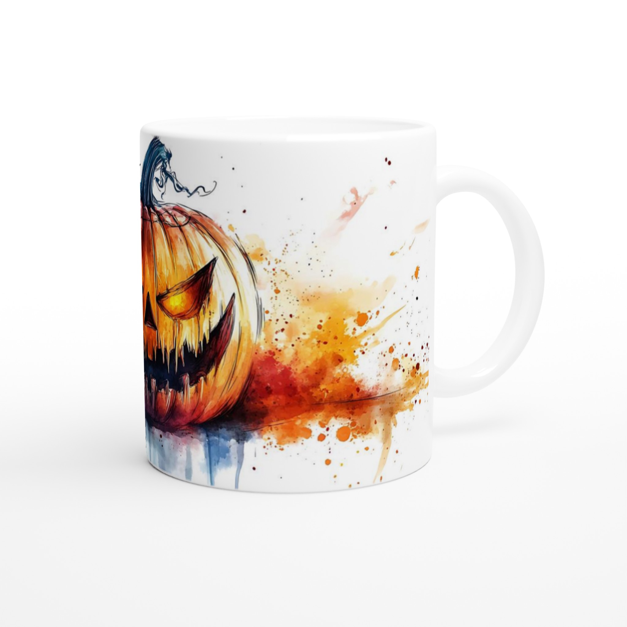 Skräckinjagande Vattenfärgs-pumpamugg – Personlig Halloween Keramikmugg i ditt val av färg! 9 f4267b9f-61e5-421f-93ba-e86e4c850810