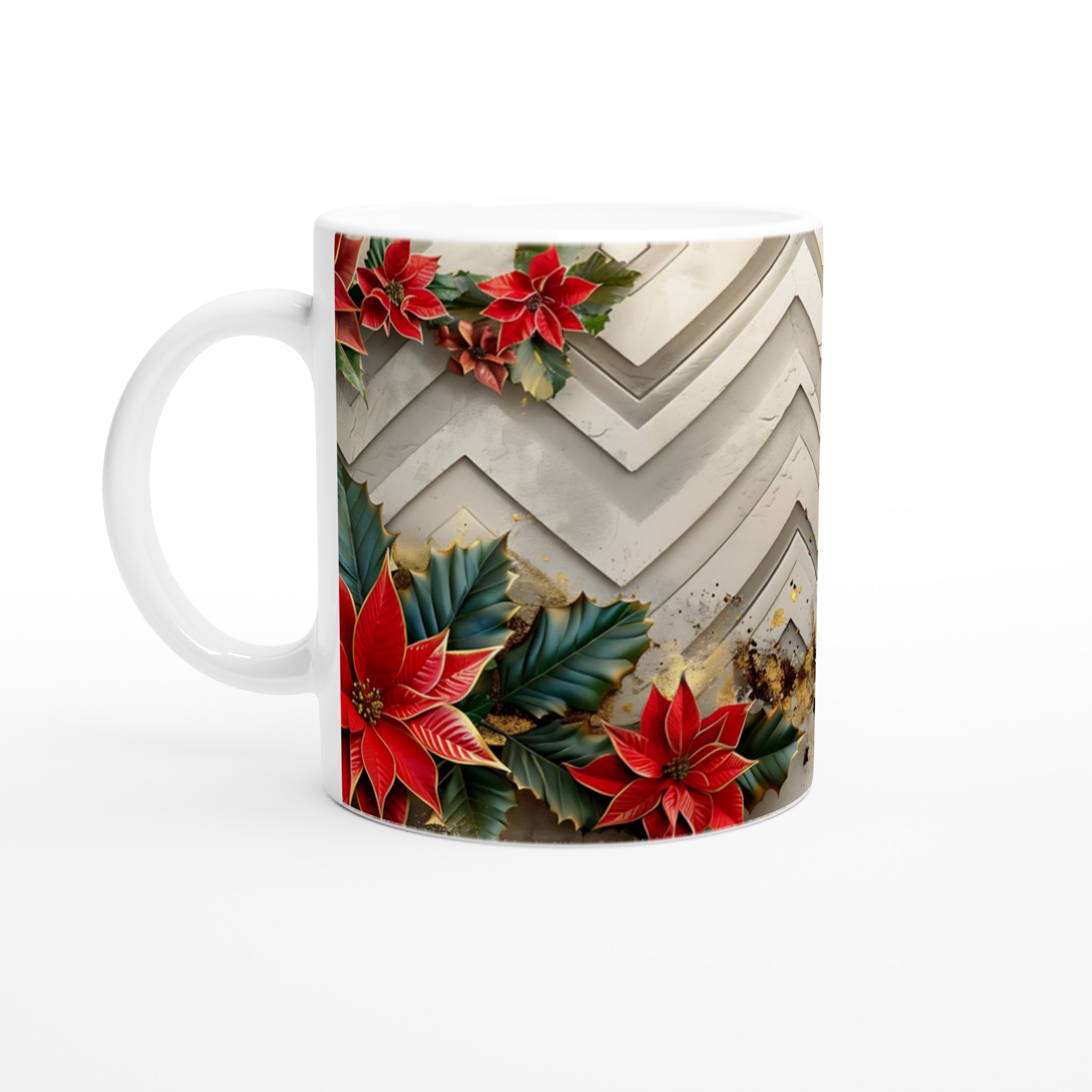 Vit 11oz keramisk mugg med julig prydnad i din favoritfärg 1 f4363200-718f-4ba5-9ced-c87b407acaad