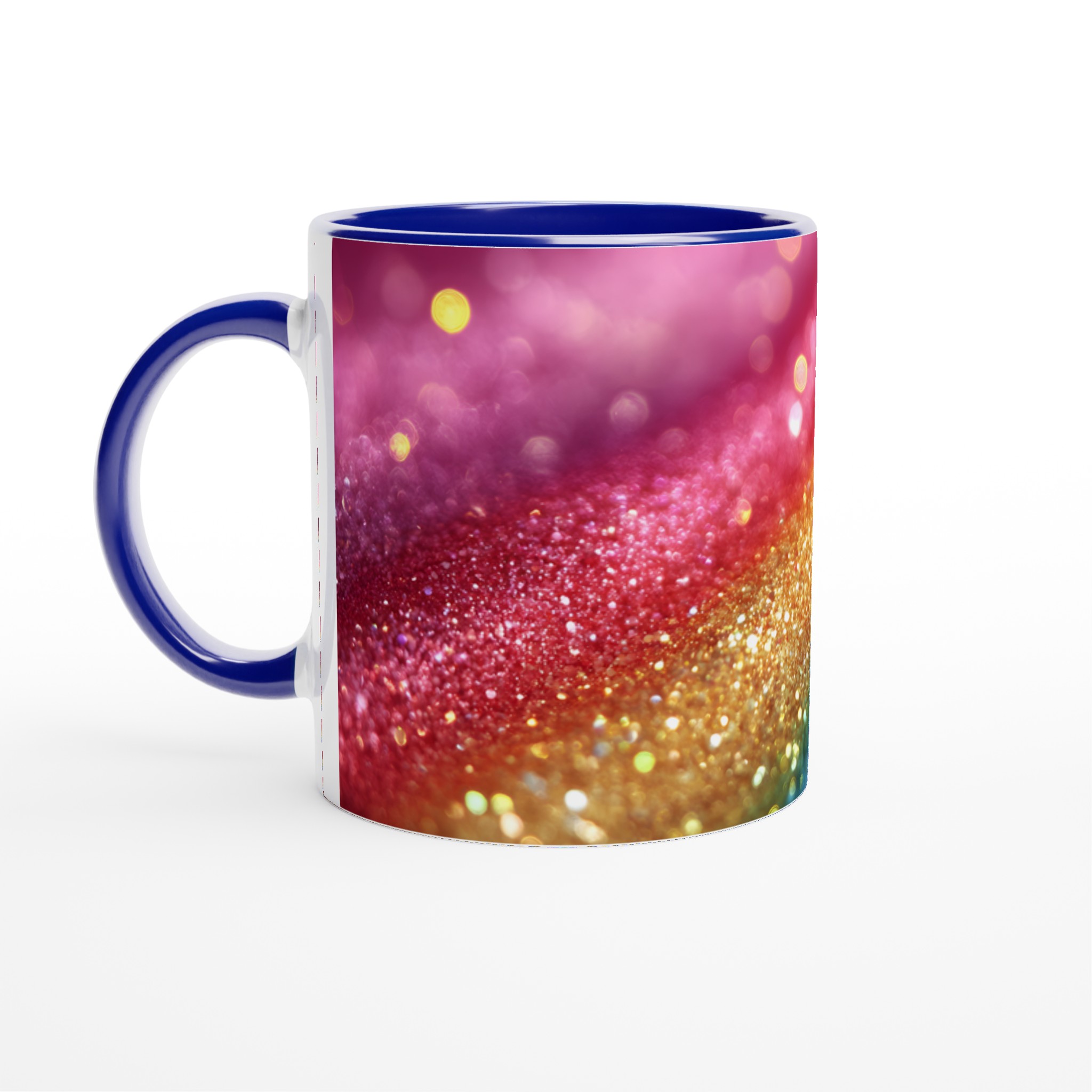 Glittrande Regnbågsfärgade 11oz Keramisk Mugg – Lysande Design i Ditt Val av 7 Färger 2 f444a59e-4902-48fa-8709-f4bbea428065