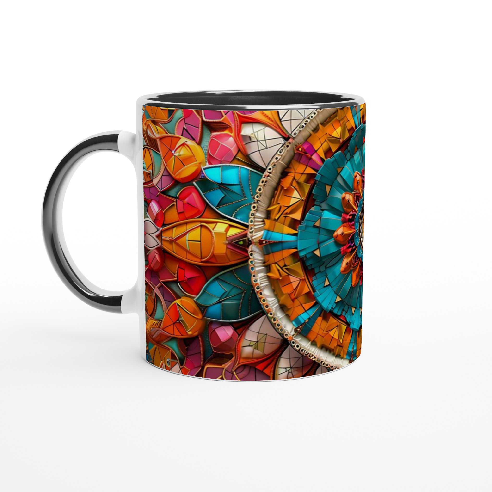 Mångfärgad Mandala 11oz Keramikmugg – Välj bland 7 Livfulla Färger för Din Unika Stil 4 f447fe90-3990-48b2-bd1c-99f4b2cedac4