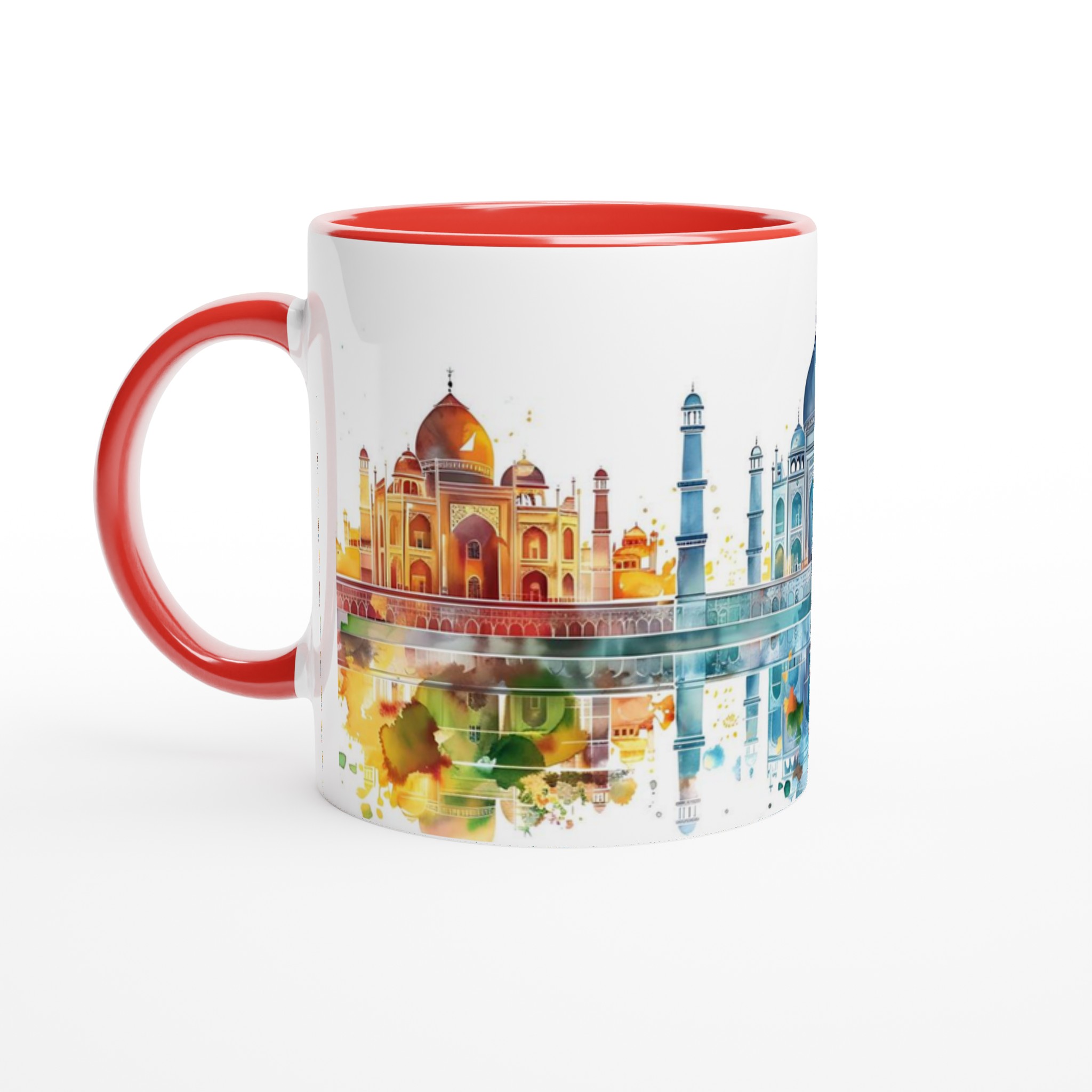 Mångfärgad Taj Mahal Mugg - Akvarell Kollektion 11oz Keramikmugg i ditt val av 7 nyanser 5 f44a0175-1f15-48b3-a2a1-8b0b763010ab