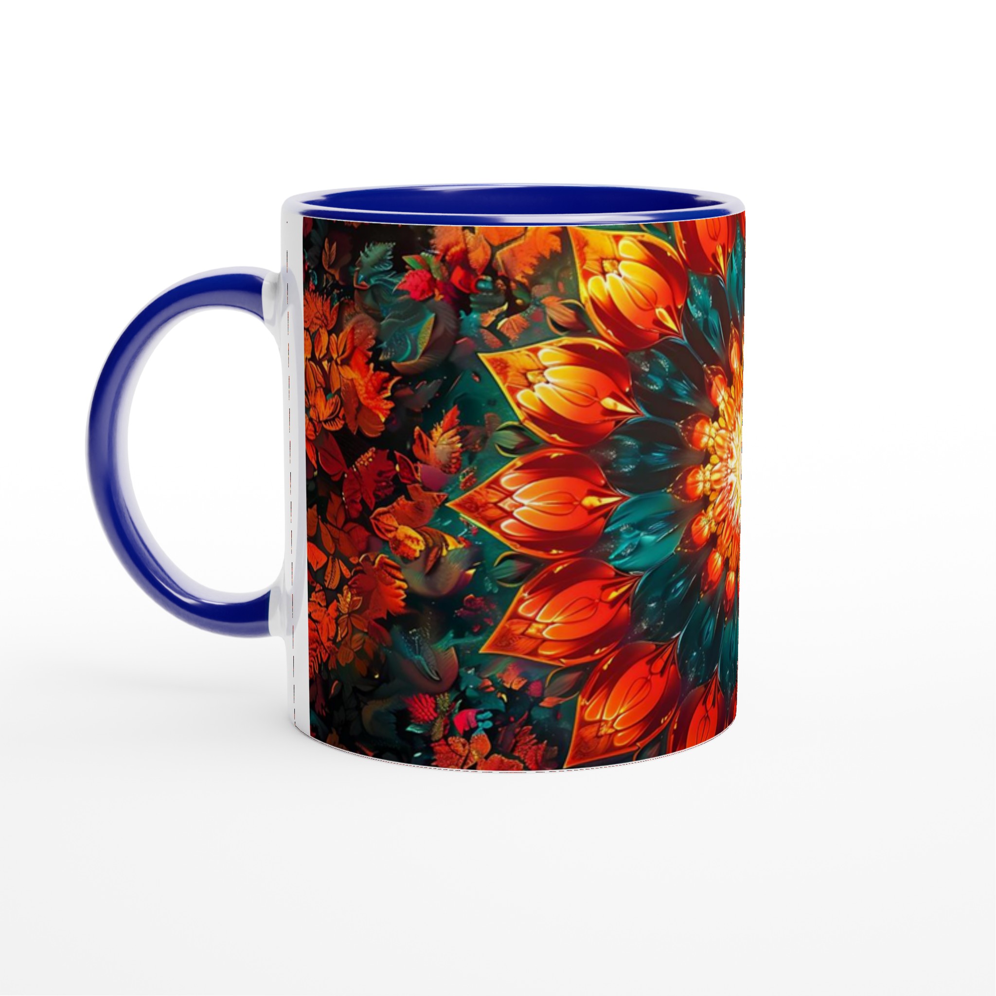 Mångfärgad Floral Mandala 11oz Keramikmugg – Din Kaffepaus, En Explosion av Färg! 2 f44df314-4fcb-45e4-984c-ce01c2025f69