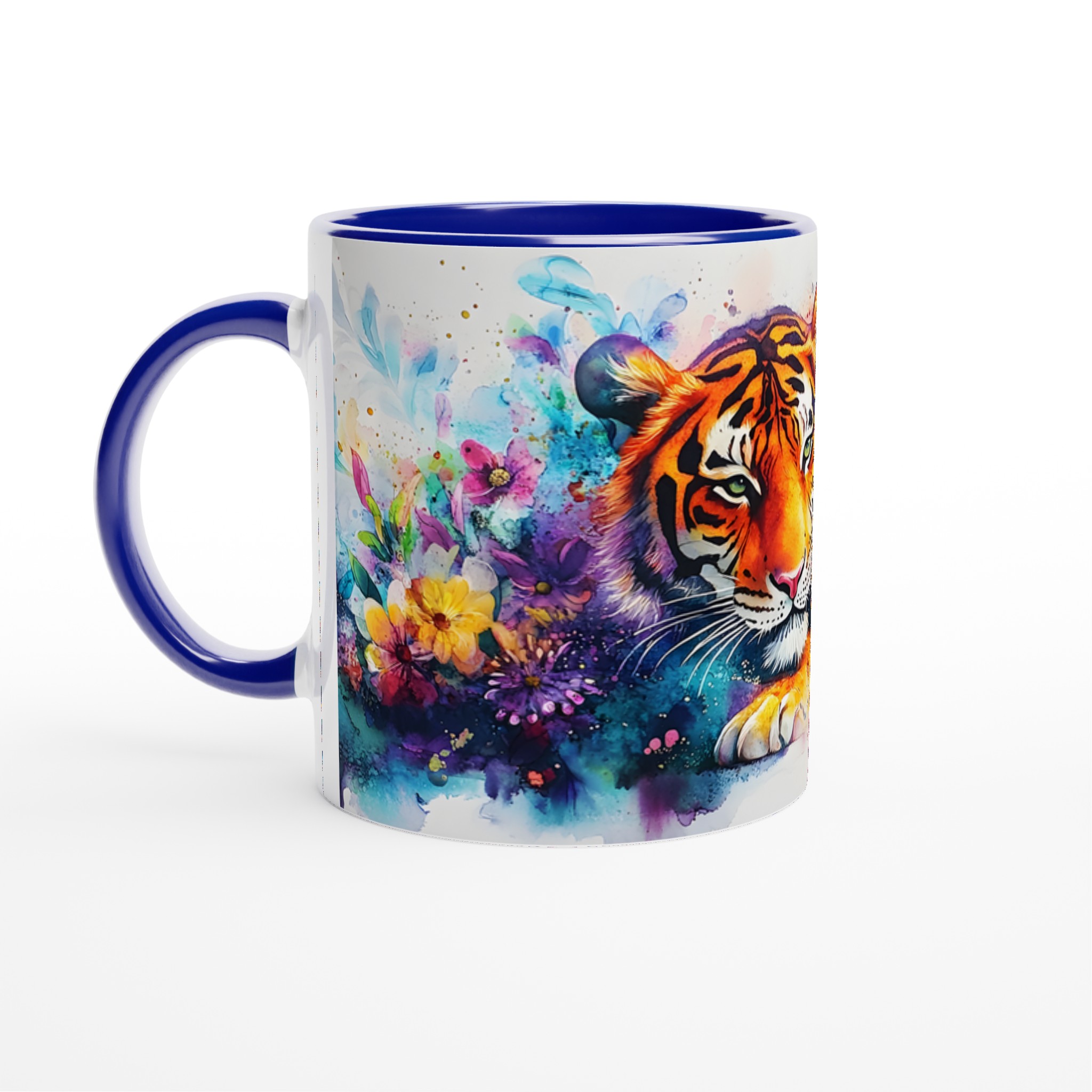 Mångfärgad Akvarell Tiger Mugg – Vibrerande Konst för Din Kaffestund, Välj Din Favoritfärg! 2 f469a8dc-b850-42ed-8375-dd5e47ec44ee