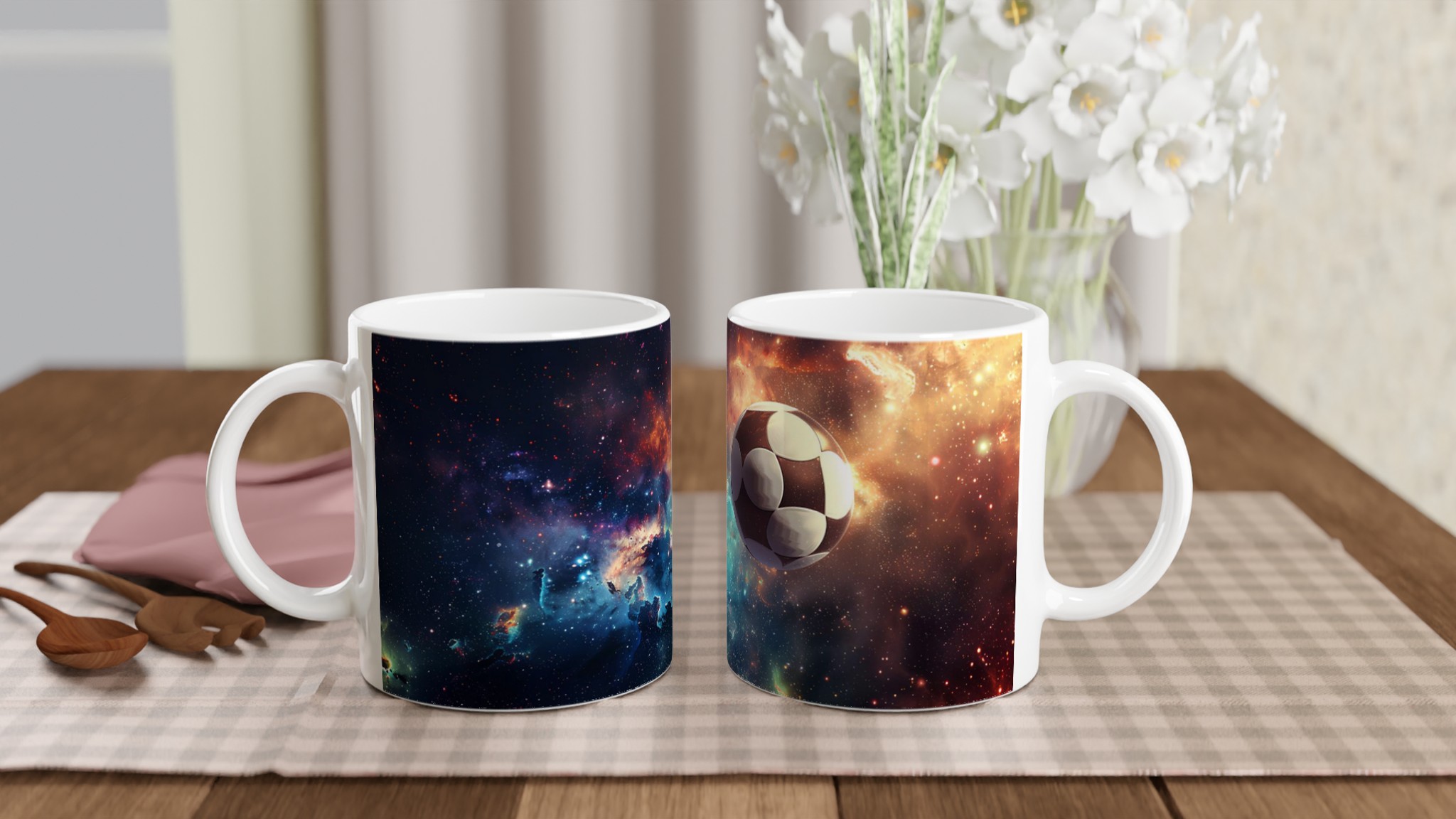 Galax Mugg: Fotboll i Rymden – 11oz Keramikmugg för Stjärnspäckade Drycker i Valfri Färg! 10 f493e643-be9d-453f-89ad-931e23f0d0ea