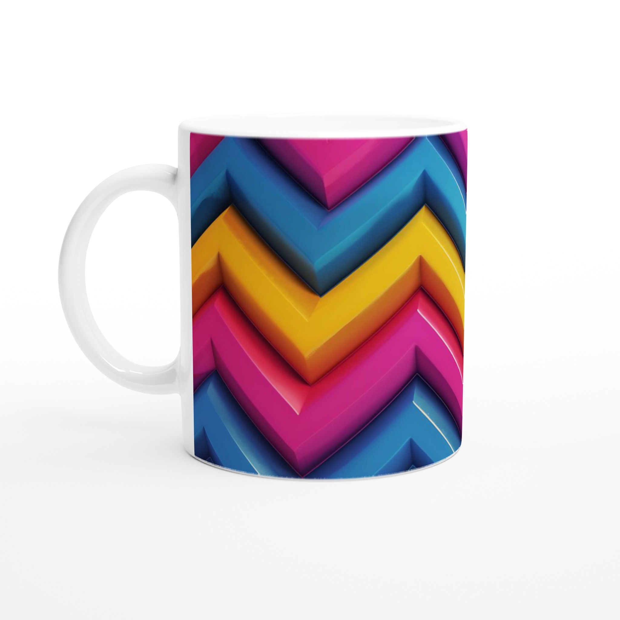 Färgglad Chevron Design Mugg – Livfull Keramikmugg i 7 Blanka Nyanser 1 f4c02f78-553e-476a-8cca-c8f6db435a42