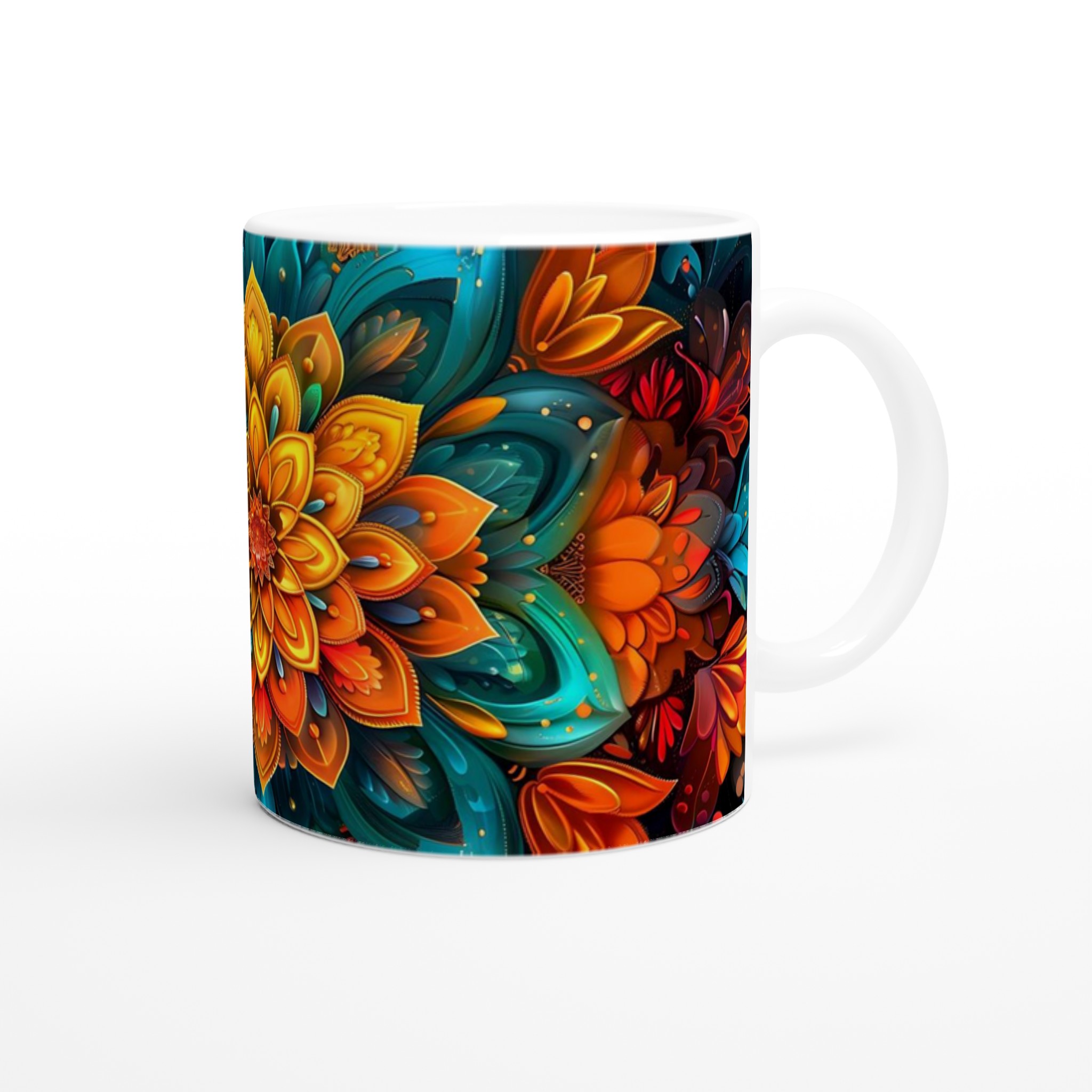 Abstrakt Mandala Keramisk Mugg – 11 oz i Valfri Färg, Diskmaskinsäker 9 f4d5b499-5fd0-43f0-bb1f-e37478fc6cab