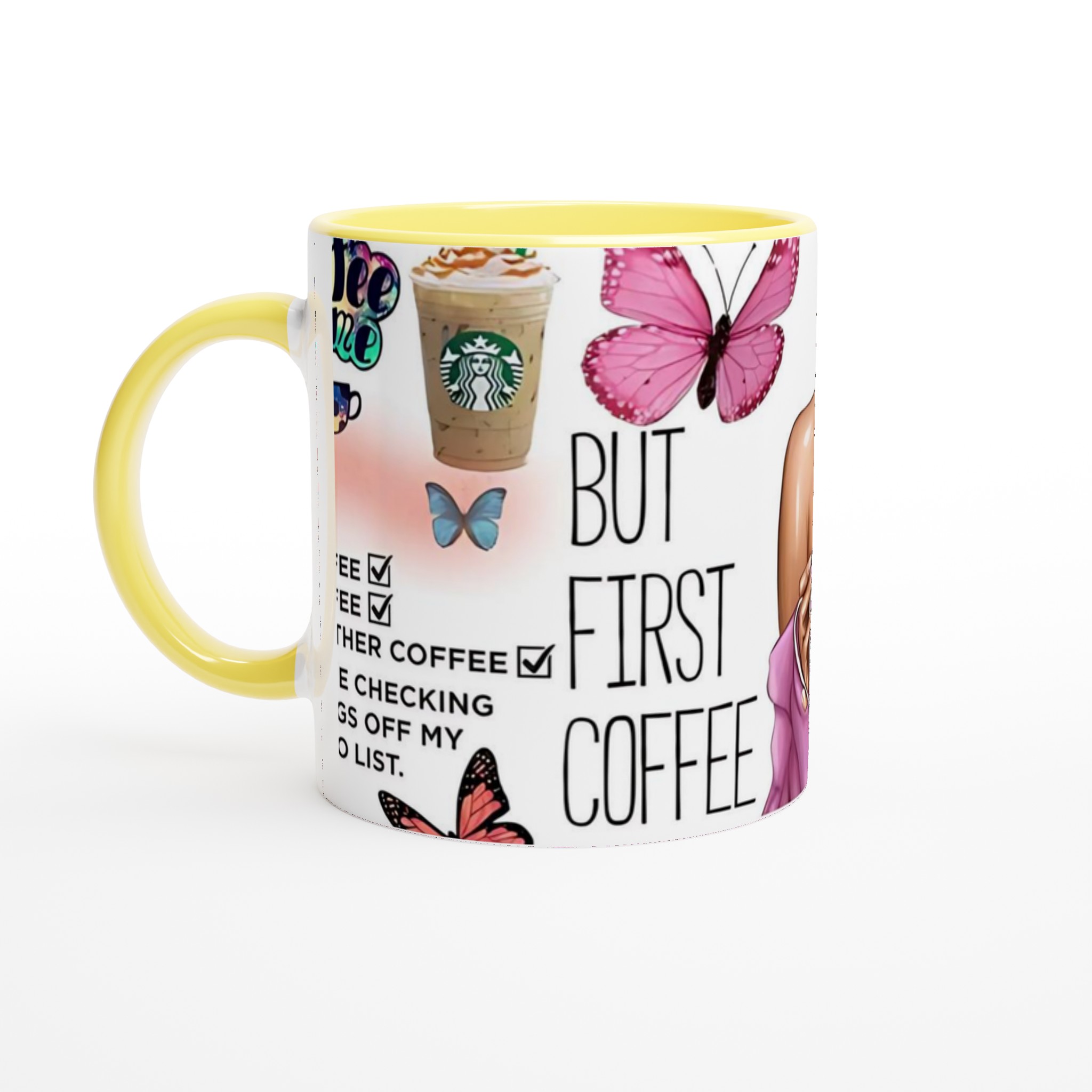 Vit 11oz keramisk mugg med personligt kaffemotiv i mjuka pasteller 3 f4fe4fe7-cd8f-4e90-9e68-f467efcb493b