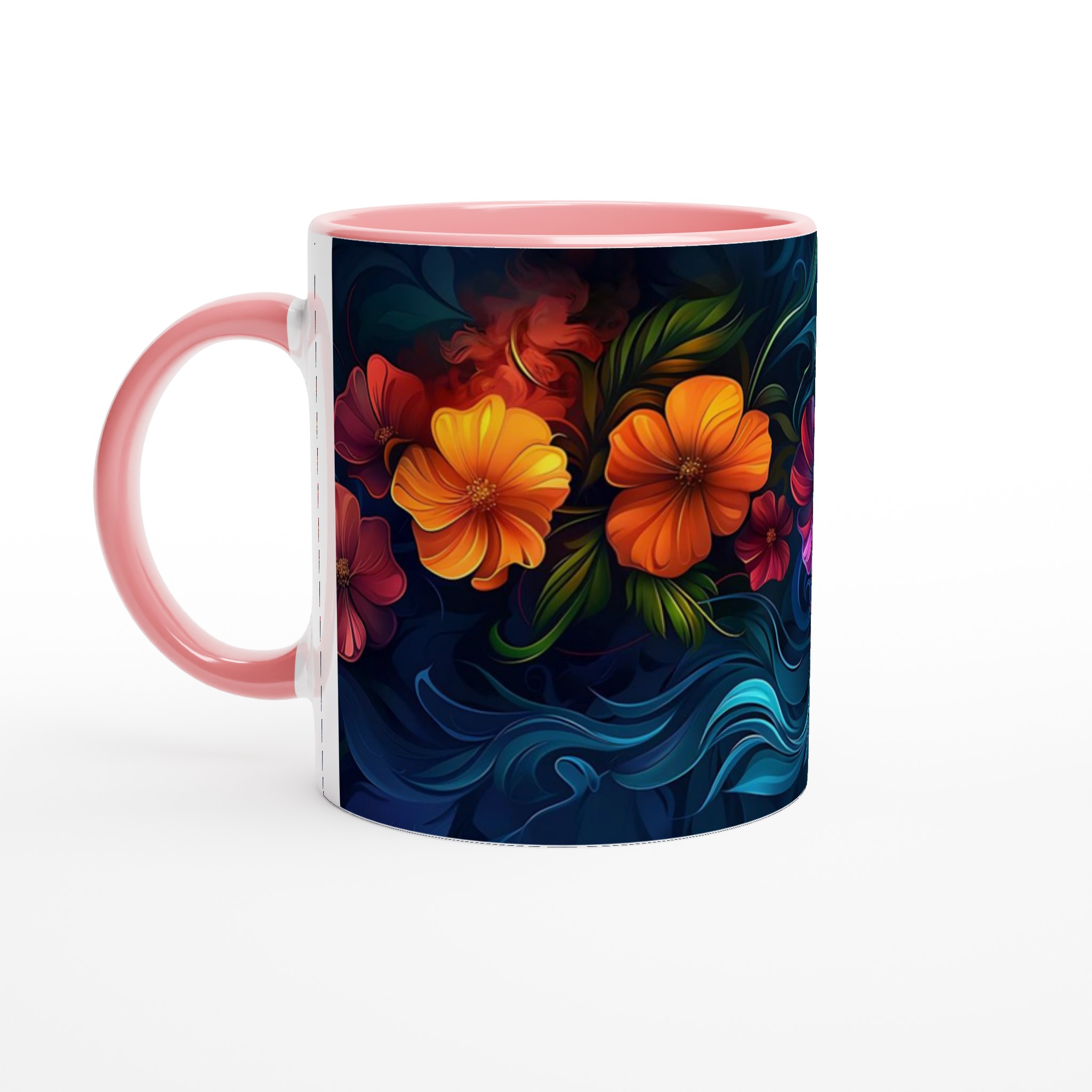 Konstfull Blomsterfärg – 11oz Keramikmugg i ditt Val av 7 Livfulla Nyanser 6 f53c1374-3451-4c02-81e4-783a1168bcb1