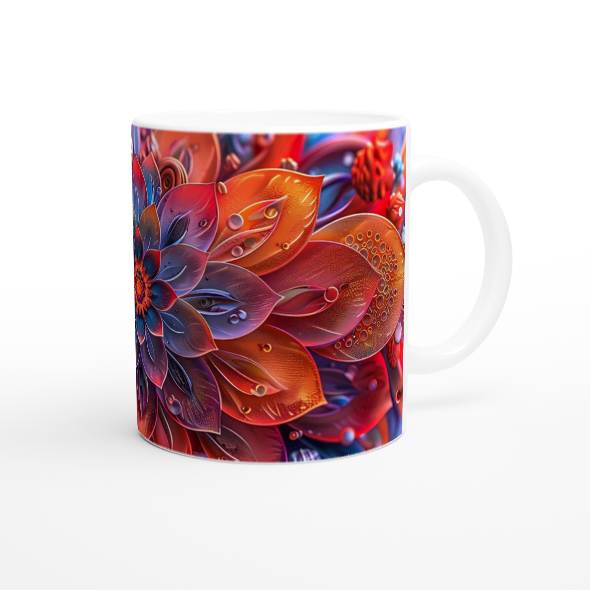 Abstrakt Mandala 11oz Keramisk Mugg – Konstfull Design i Levande Färger för Kaffeälskaren 9 f54f03af-3286-4218-b49c-ccbcddb61c44