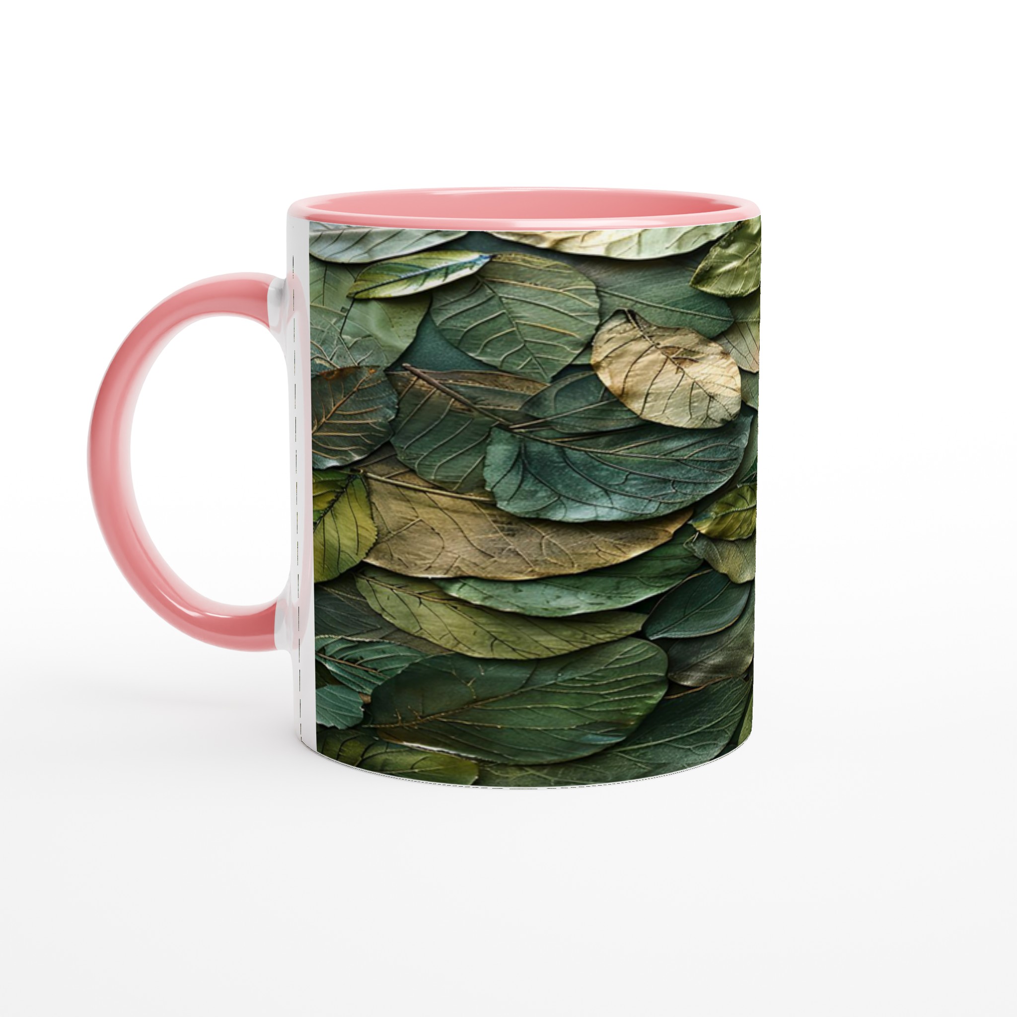 Naturnära Keramisk Mugg 11oz – Skogsgröna Lövdesign i Valfri Färg 6 f576e715-996d-4c29-b97d-4b7b226ed984