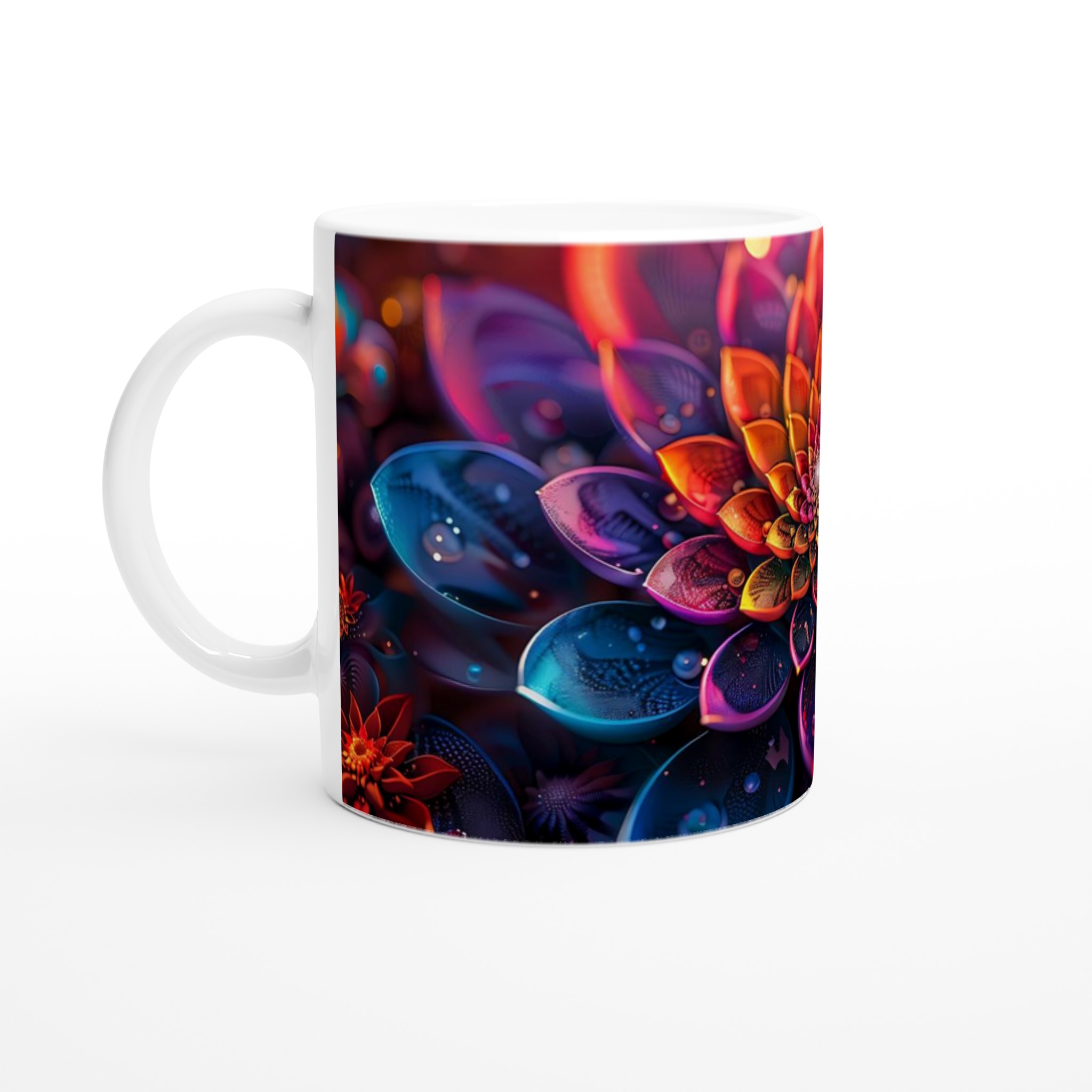Kosmisk Lotusblomma 11oz Keramisk Mugg – Konstnärligt Tryck för En Färgsprakande Kaffestund 1 f59e8844-fd0f-41e1-978c-77041411ff20