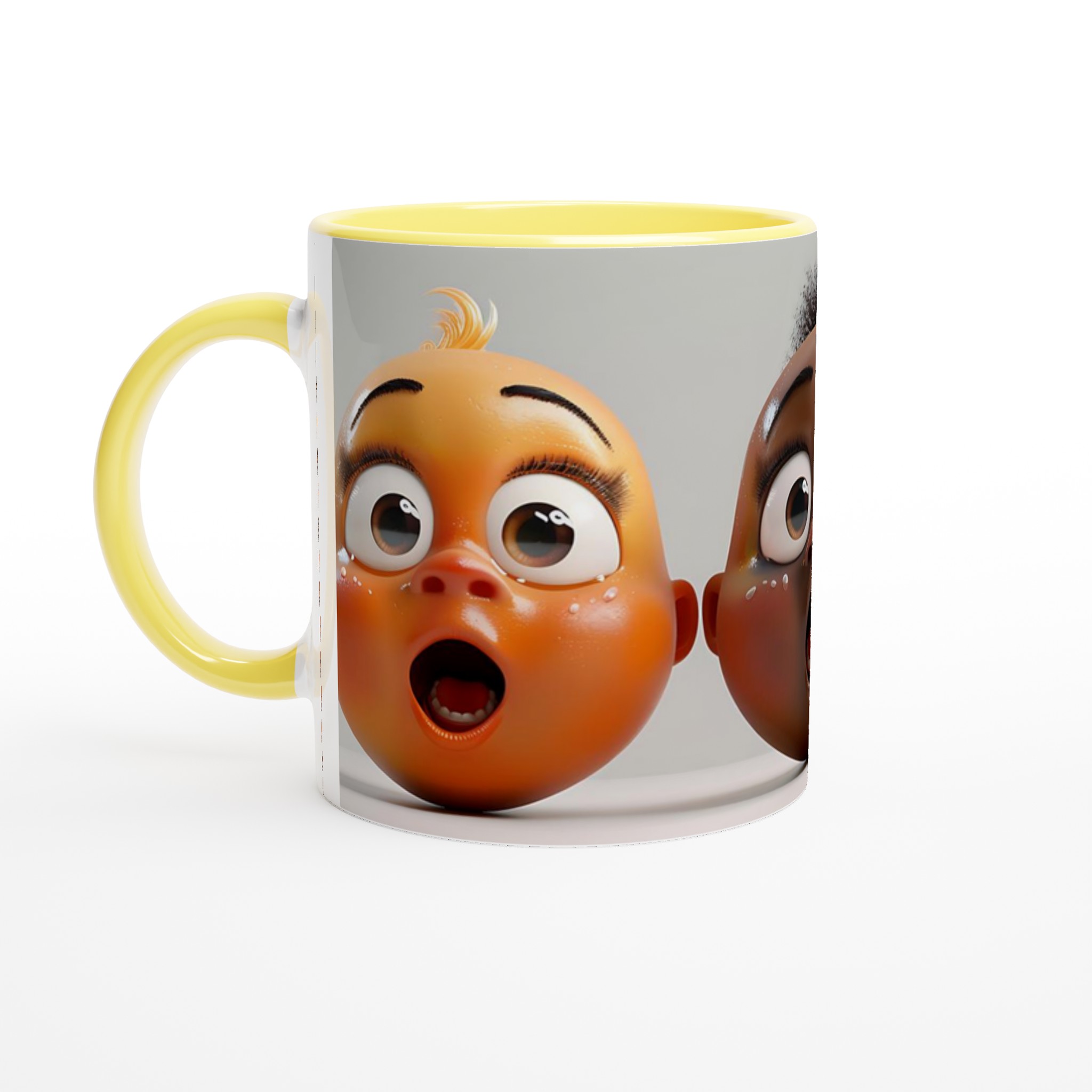 Förvånade Babyansikten Keramisk Mugg - Uttrycksfull 11oz Kaffekopp i Valfri Färg 3 f5aebf82-efa3-4b90-9939-63f10d8b1dfb