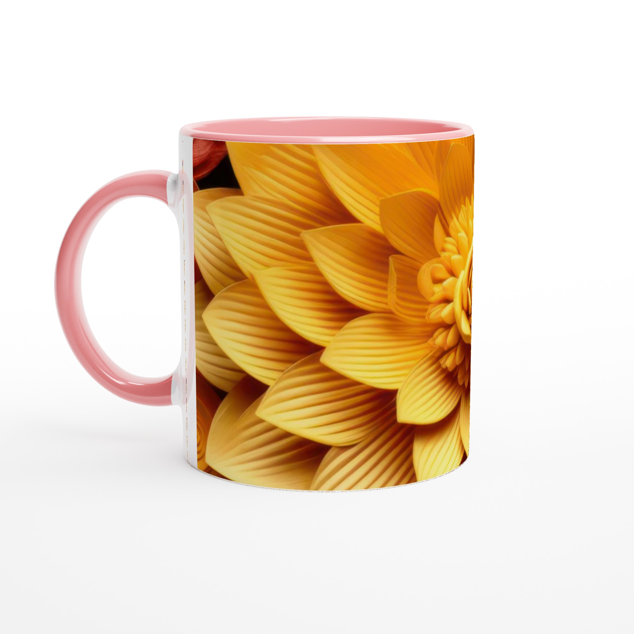 Elegant Vit 11oz Keramisk Mugg med Livfullt Blomstertryck – Välj Din Färg 6 f5d4d7ac-3dce-4baf-8530-f95a71939a32