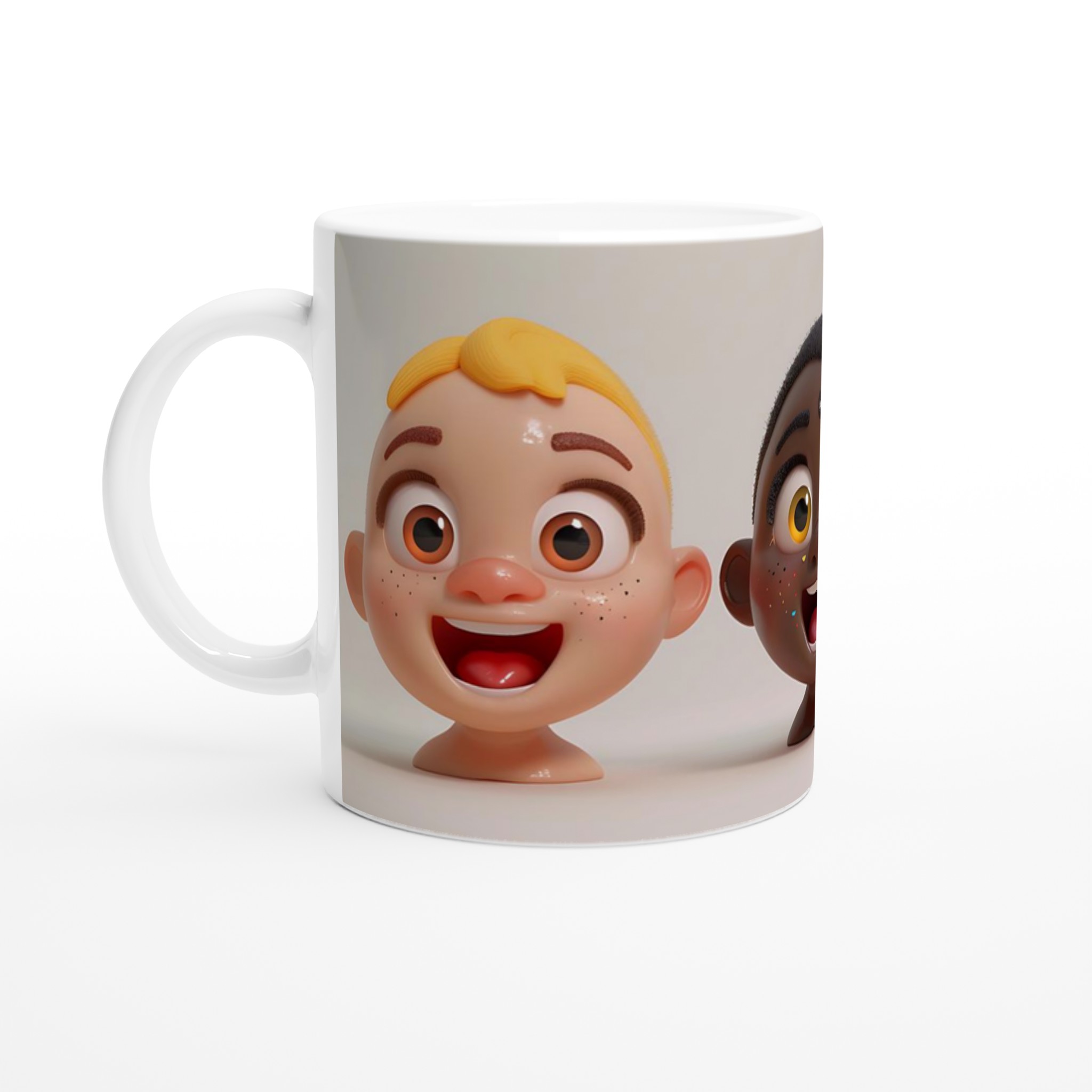 Glad Mångfald: 11oz Keramikmugg med Lekfulla Ansiktsmotiv i Flera Färger 1 f5eaf5db-dadb-4eae-8dc9-fd67f197f245