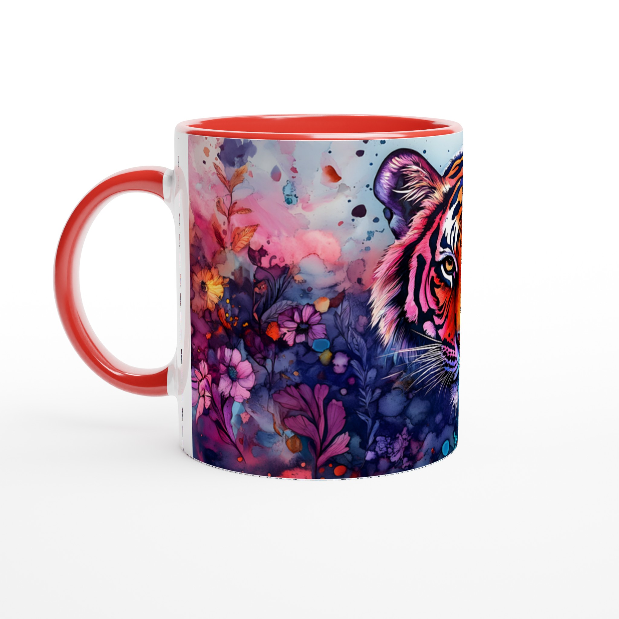Abstrakt Akvarell Tiger Mugg – Vibrerande Konst på 11oz Keramik, Välj Din Favoritfärg! 5 f601e278-7a5f-4aed-9723-31d9304c2063
