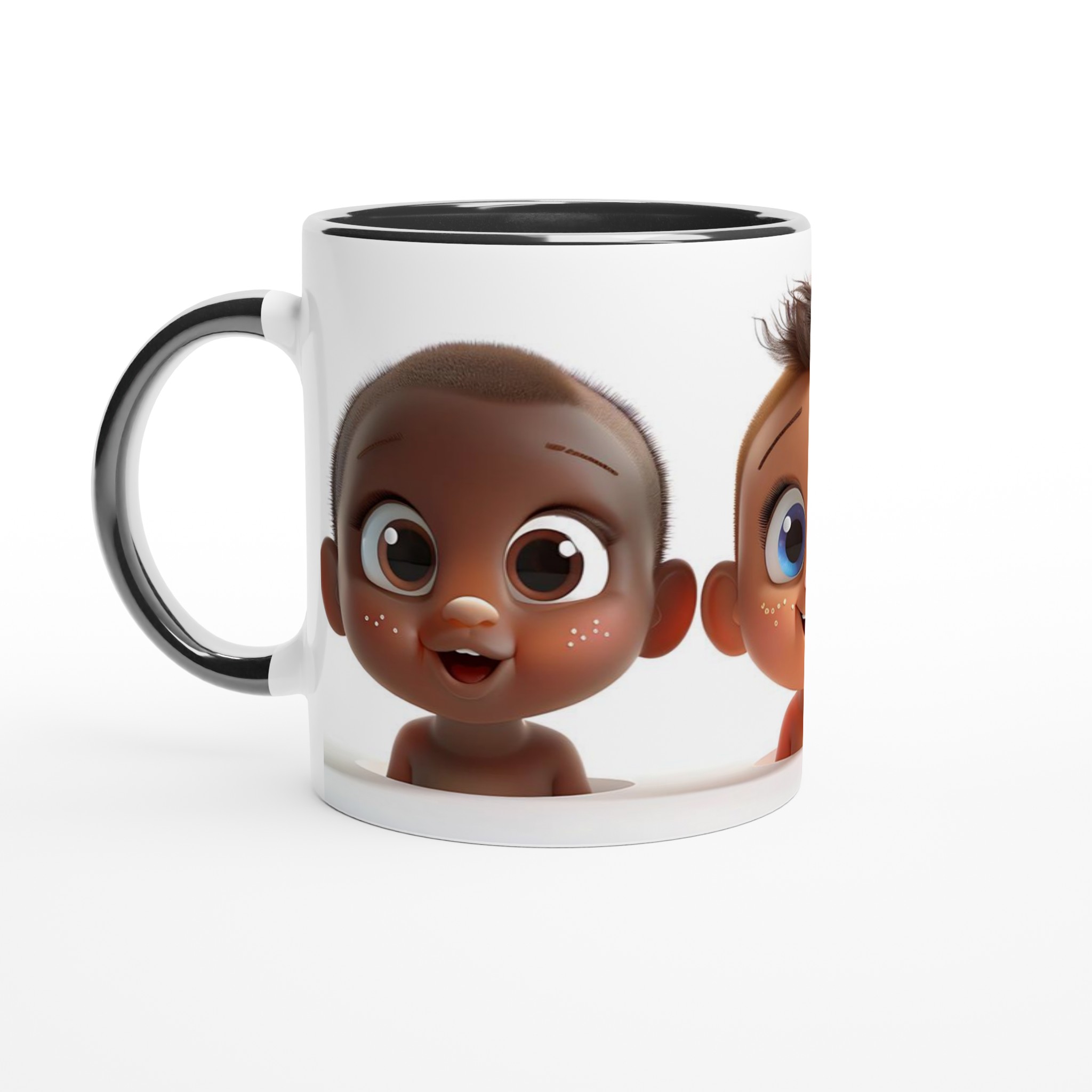 Charmiga Babyansikten Keramikmugg - En lekfull Vit 11oz Mugg med glädjefyllda motiv i flera färger 4 f6157817-6ede-45eb-8c7a-00b320a19b07