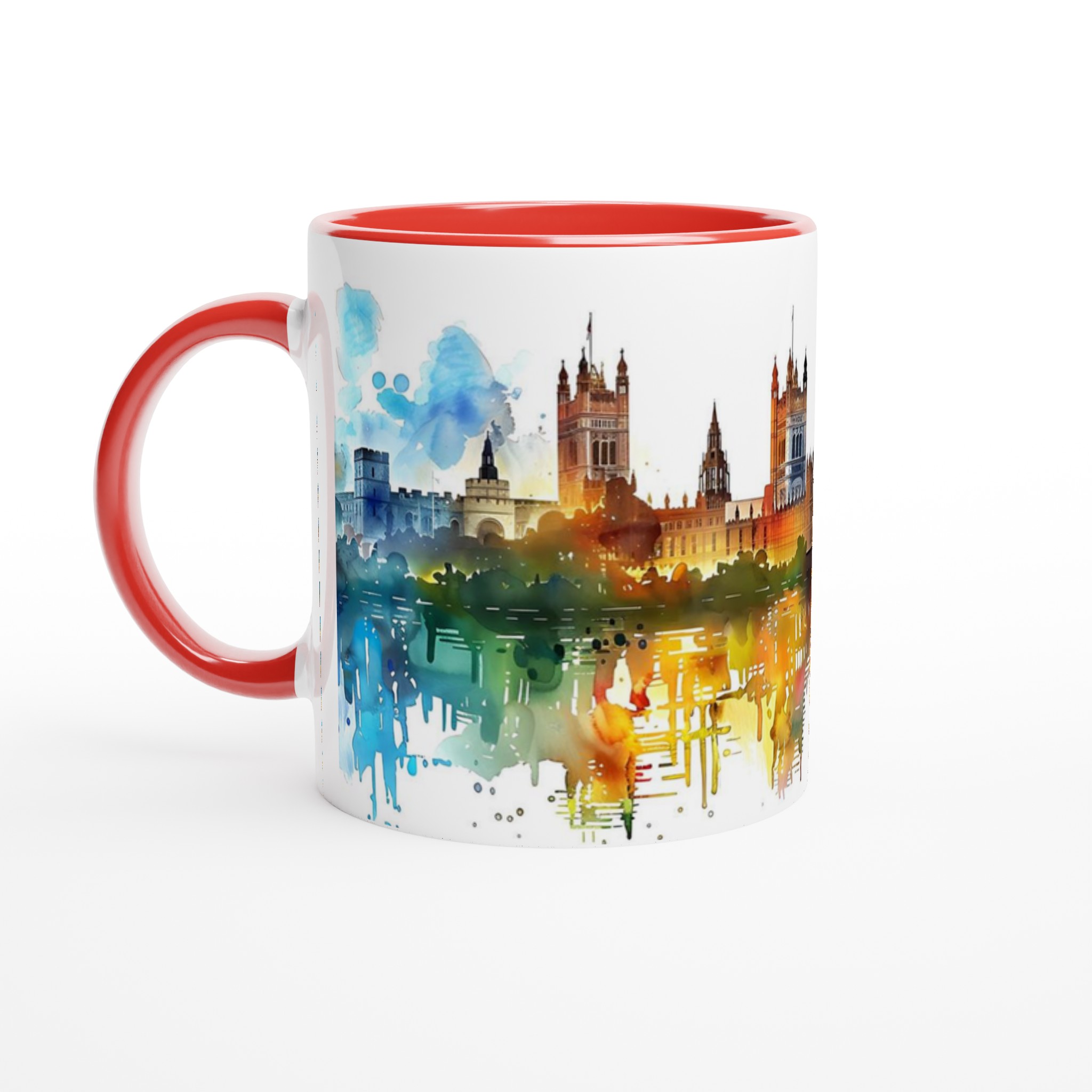 London Watercolor Skyline Mugg – Konstnärlig Siluett i Glada Färger, 11 oz 5 f61a23a0-d656-47d5-9a55-ef11a86fc99b