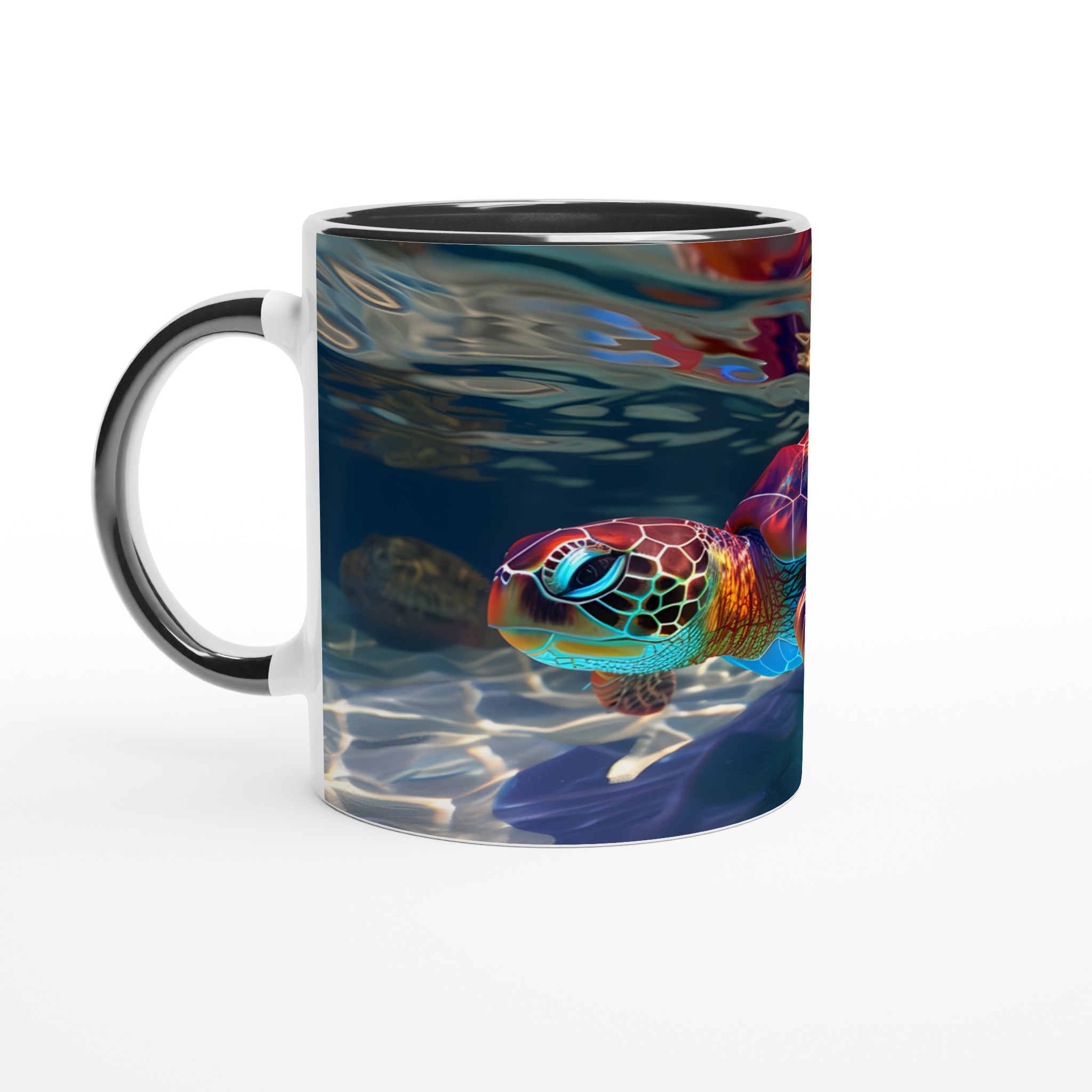 Neon Havssköldpadda 11oz Keramisk Mugg – Ett Konstverk i Färg till Din Kaffestund 4 f62af891-4d90-499a-95fb-cd3e76150c59