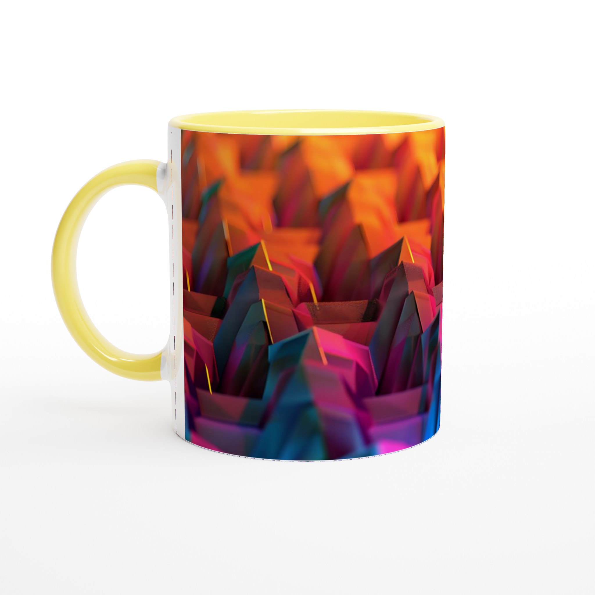 Abstrakt Neonberg Keramisk Mugg – 11 oz Kaffekopp i ditt Val av Sju Livfulla Färger 3 f636a483-3b87-4c93-ab30-ecd82af1ea85