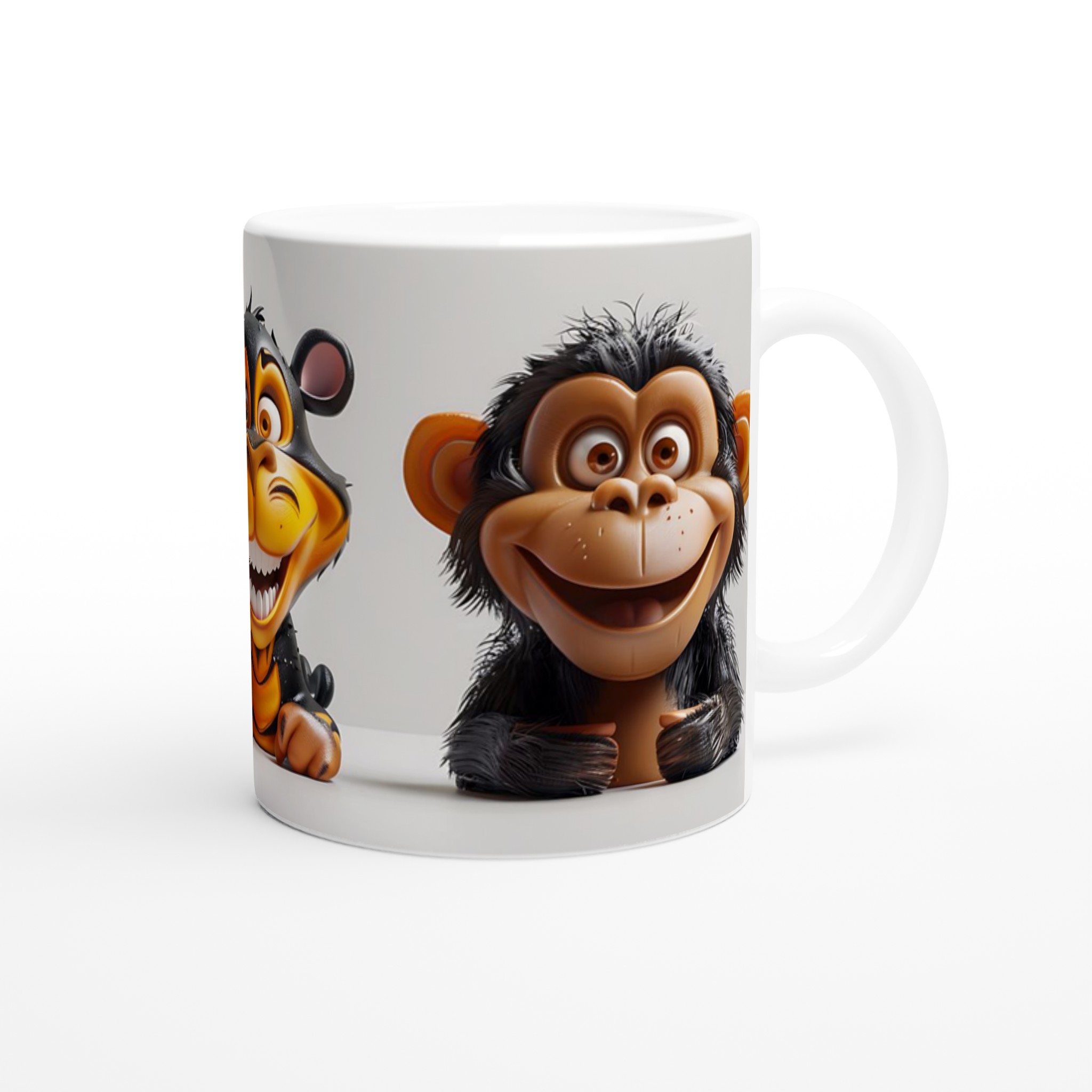 Glad Apa Keramisk Mugg - Rolig Kaffemugg med 3D-inspirerad Design 10 f645e966-ea03-477e-8fb9-3c1ed01a62b5