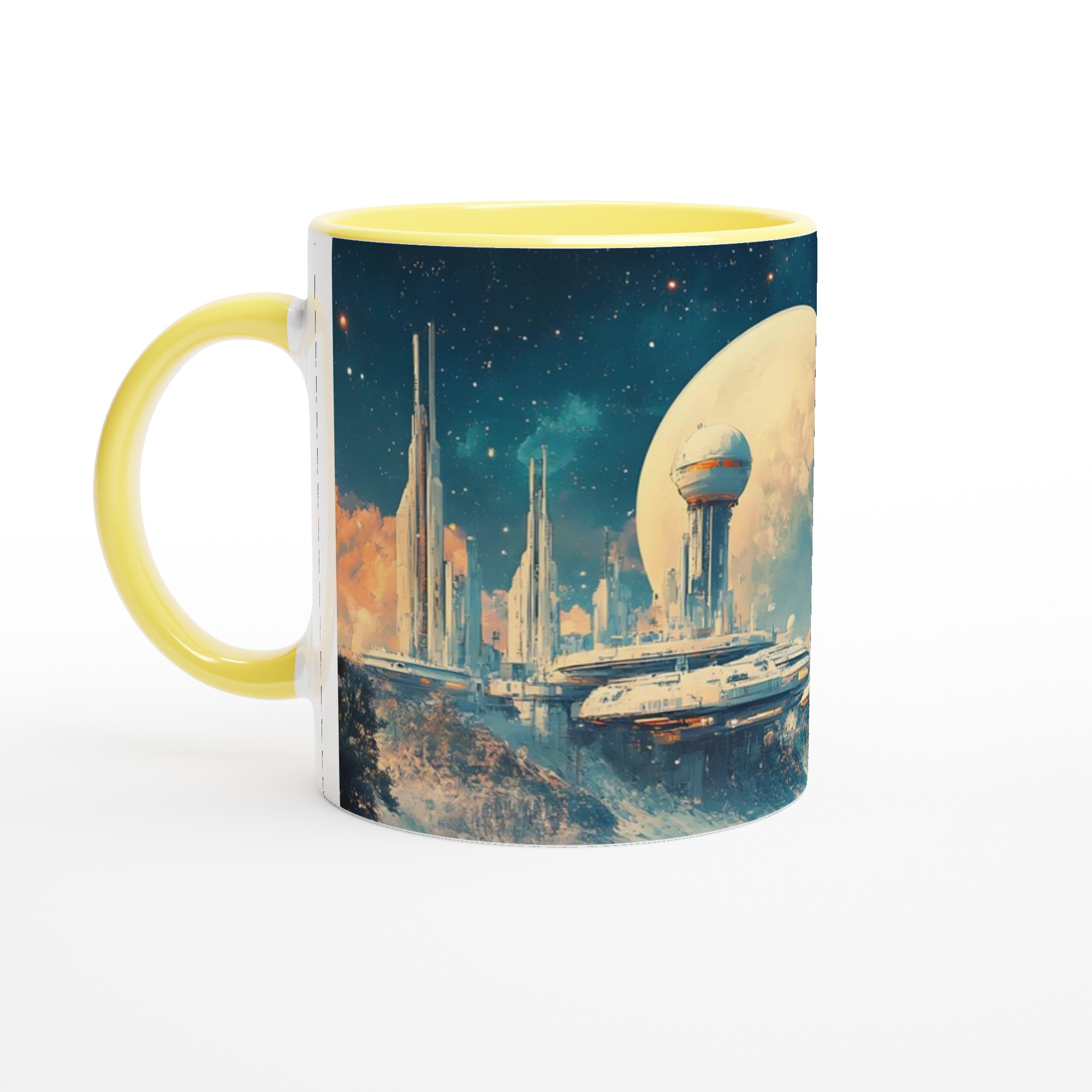 Futuristisk Galax Mugg – Sci-fi Landskap & Stjärnhimmel, 11oz Keramisk Kaffekopp i Flera Färger 3 f653db67-9ac6-406d-b16d-596790a9784b