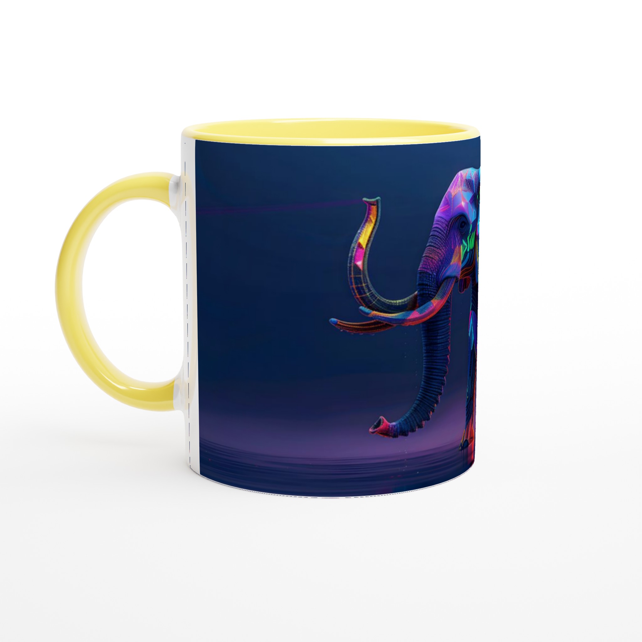 Neon Elefant Keramisk Mugg – Konstnärlig 11oz Kaffekopp i Flera Färger 3 f677a13d-7c6c-469f-942a-5f47fd463839