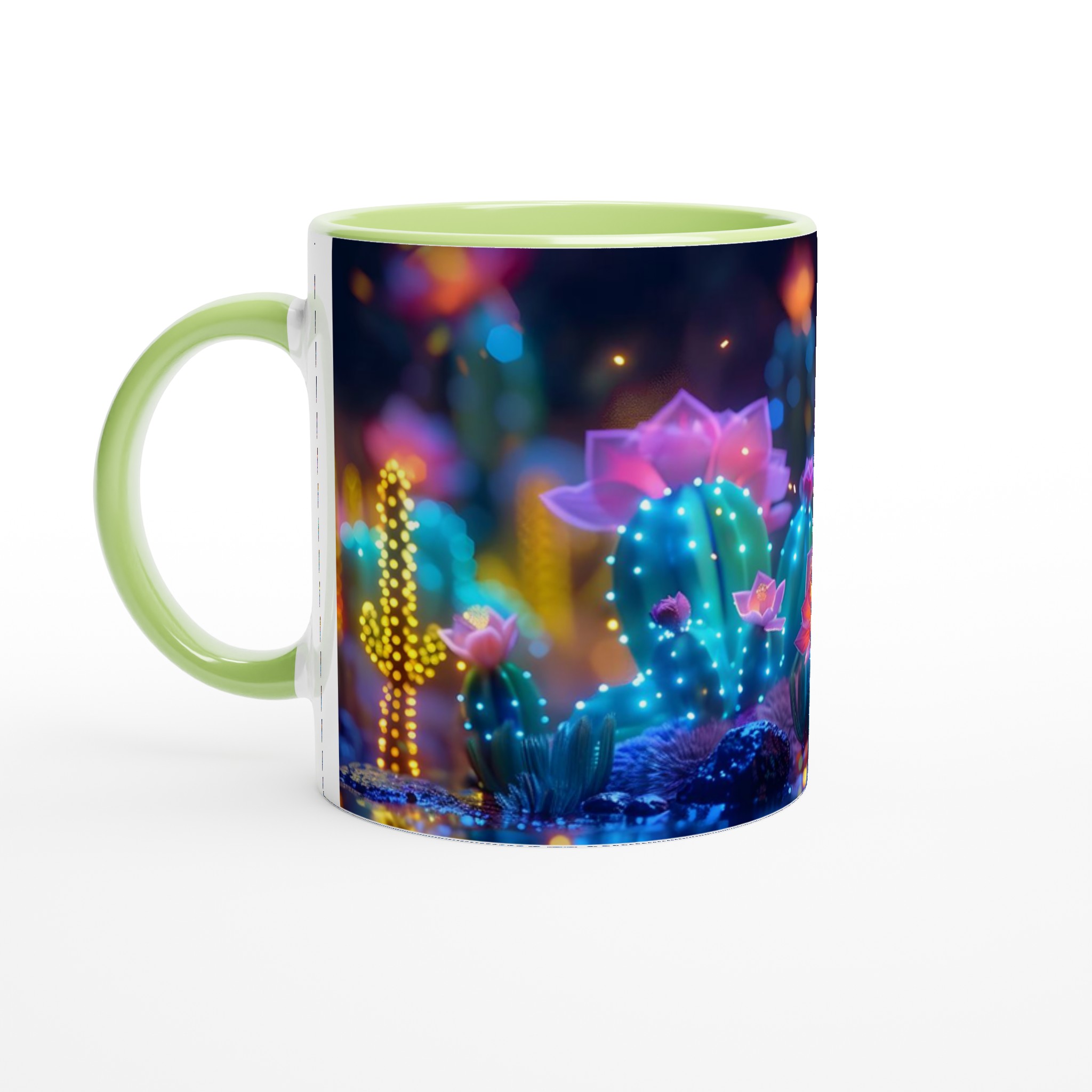 Magisk Nattkaktus 11oz Keramisk Mugg – Drömsk Kaffestund med Lysande Färger 7 f68b4b3b-627b-4357-be02-996587a3431e
