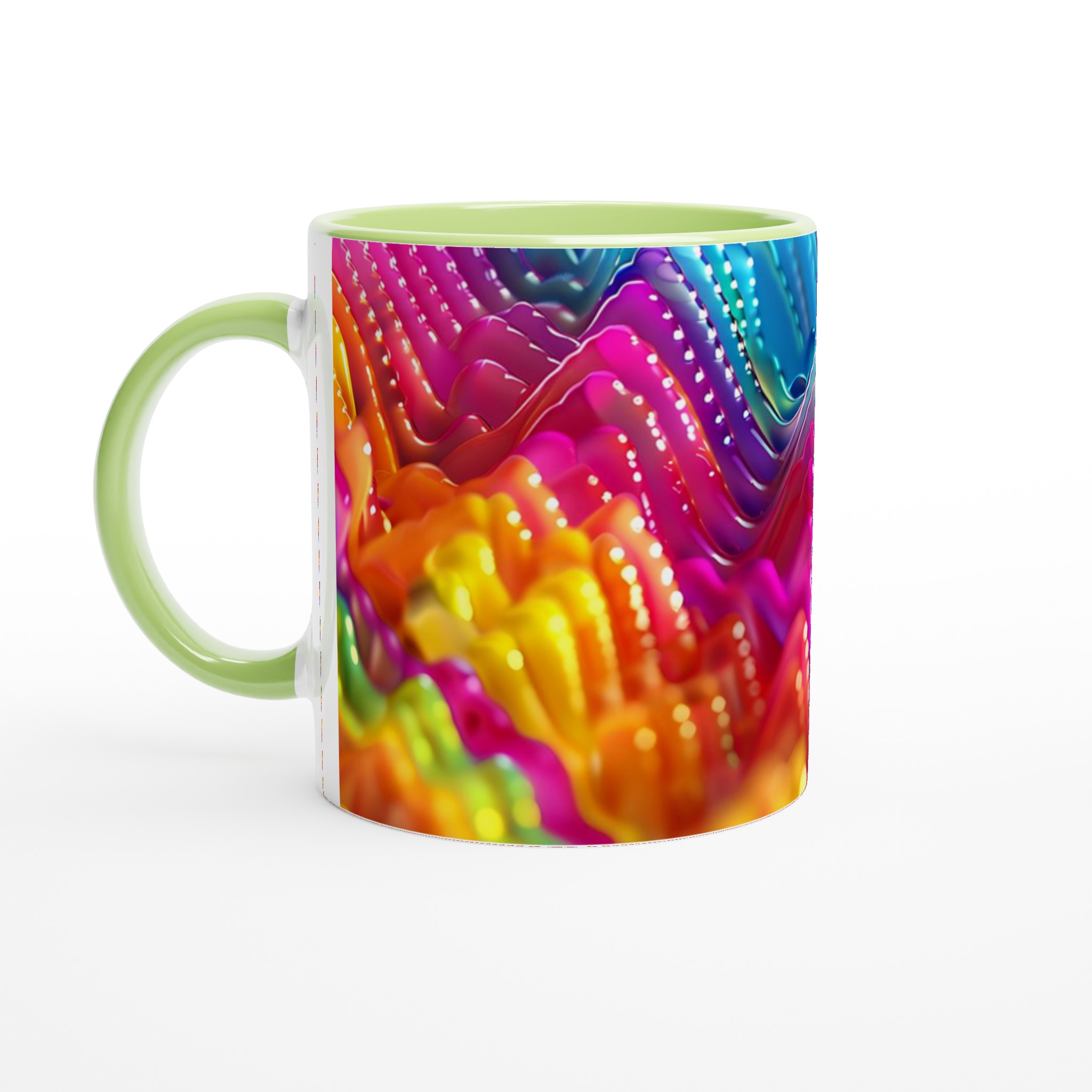 Abstrakt Vågmotiv 11oz Keramisk Mugg – Färgglad Design för Ditt Val 7 f68be402-0d29-4b06-ac82-d2610412d249