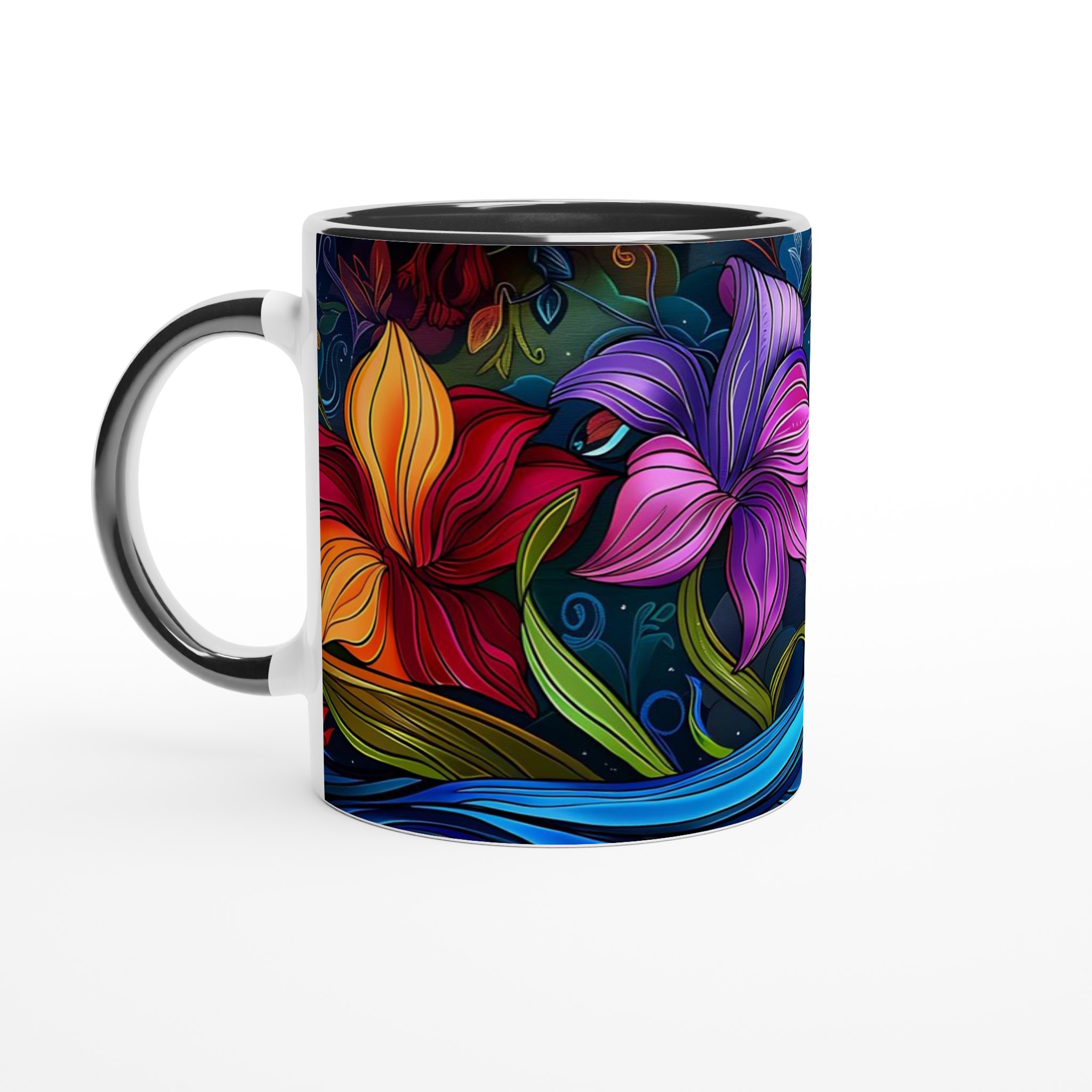 Abstrakt Blomsterprakt Keramikmugg – Din Kaffepaus i Färg! 4 f6b8baa7-f0b0-44fe-890a-942a534b120c
