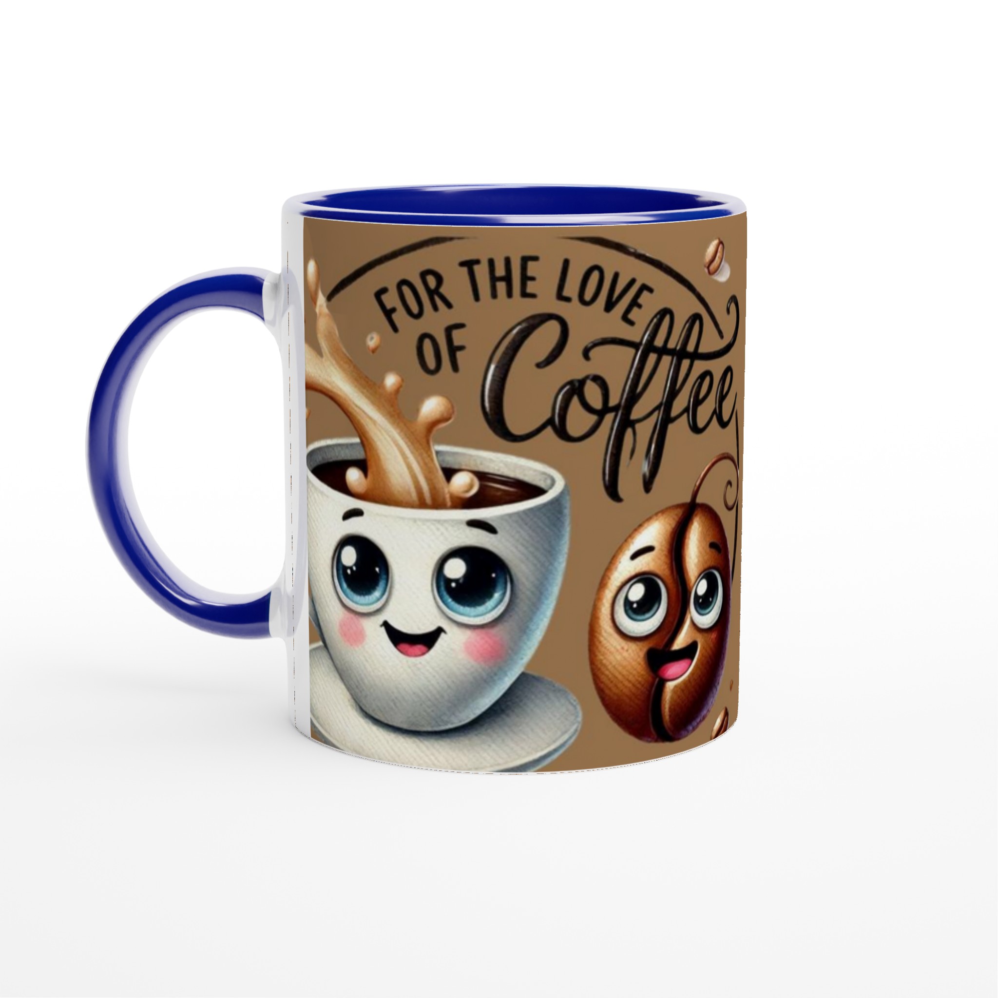 Vit 11oz keramisk mugg med lekfull kaffemotiv – välj mellan sju färgstarka keramfärger 2 f6d0094b-8ed1-46c3-9e36-9c48b34c8612