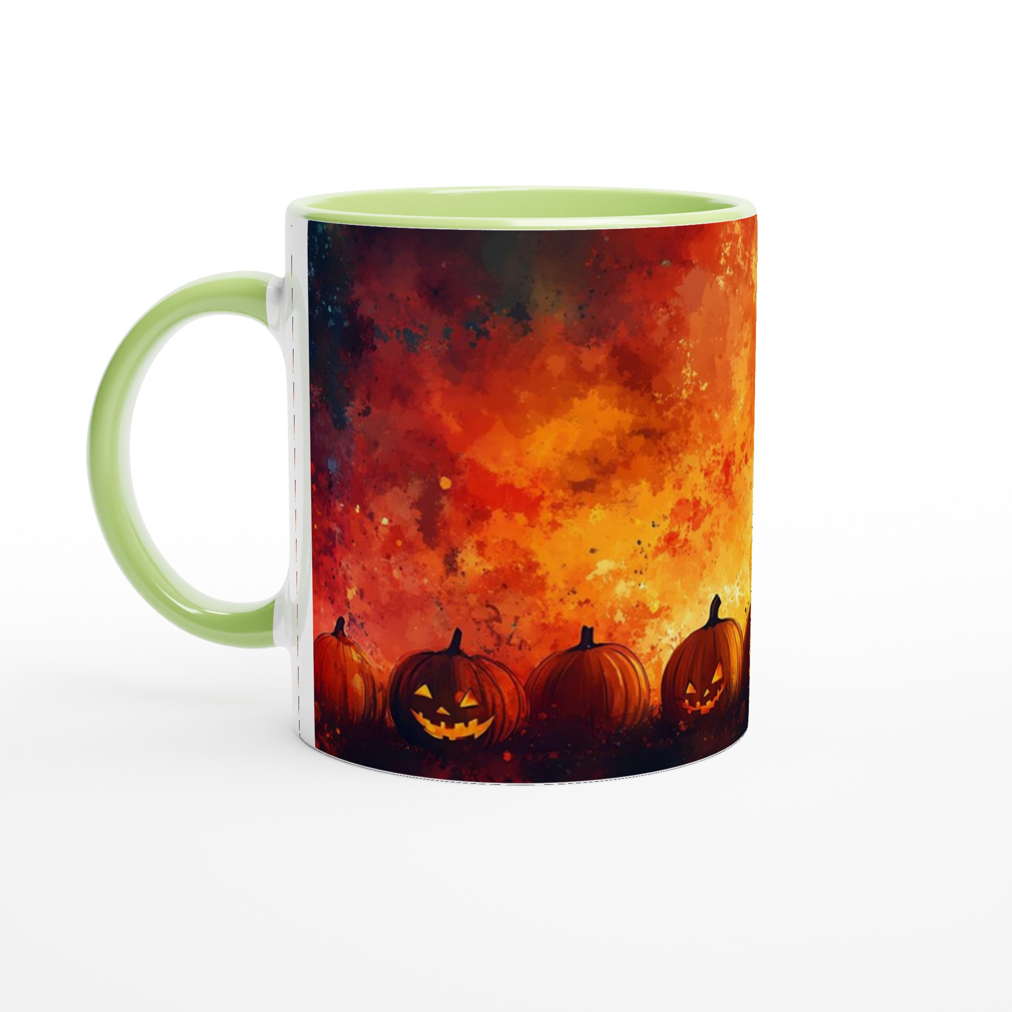 Magisk Halloween-Mugg - Dansande Silhuett & Pumpalyktor i Akvarell – Välj bland 7 Färger! 7 f6d64d17-ef09-4d22-abfa-0ae96b703d7d