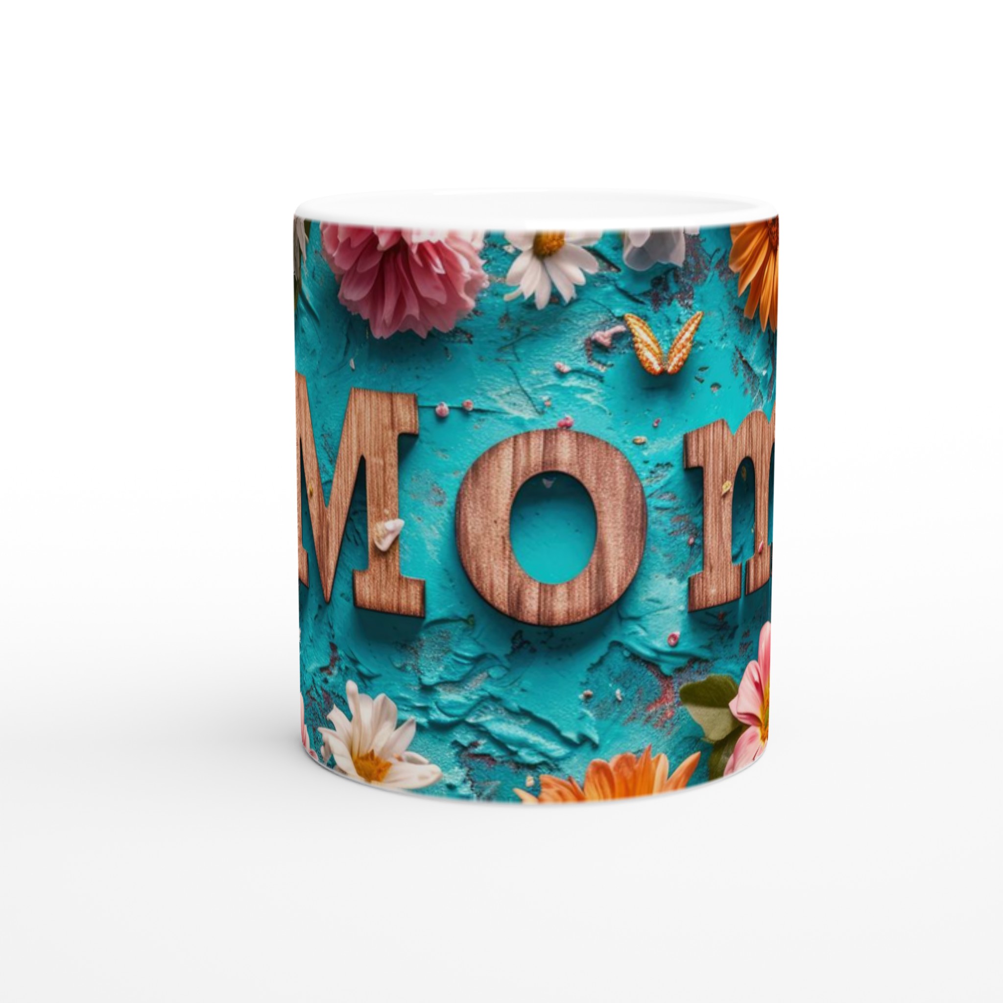 Vit 11oz keramisk mugg – Fira mamma med blomstrande elegans i flera färger 8 f747e186-4b57-45d2-ba93-3a0aa053b405