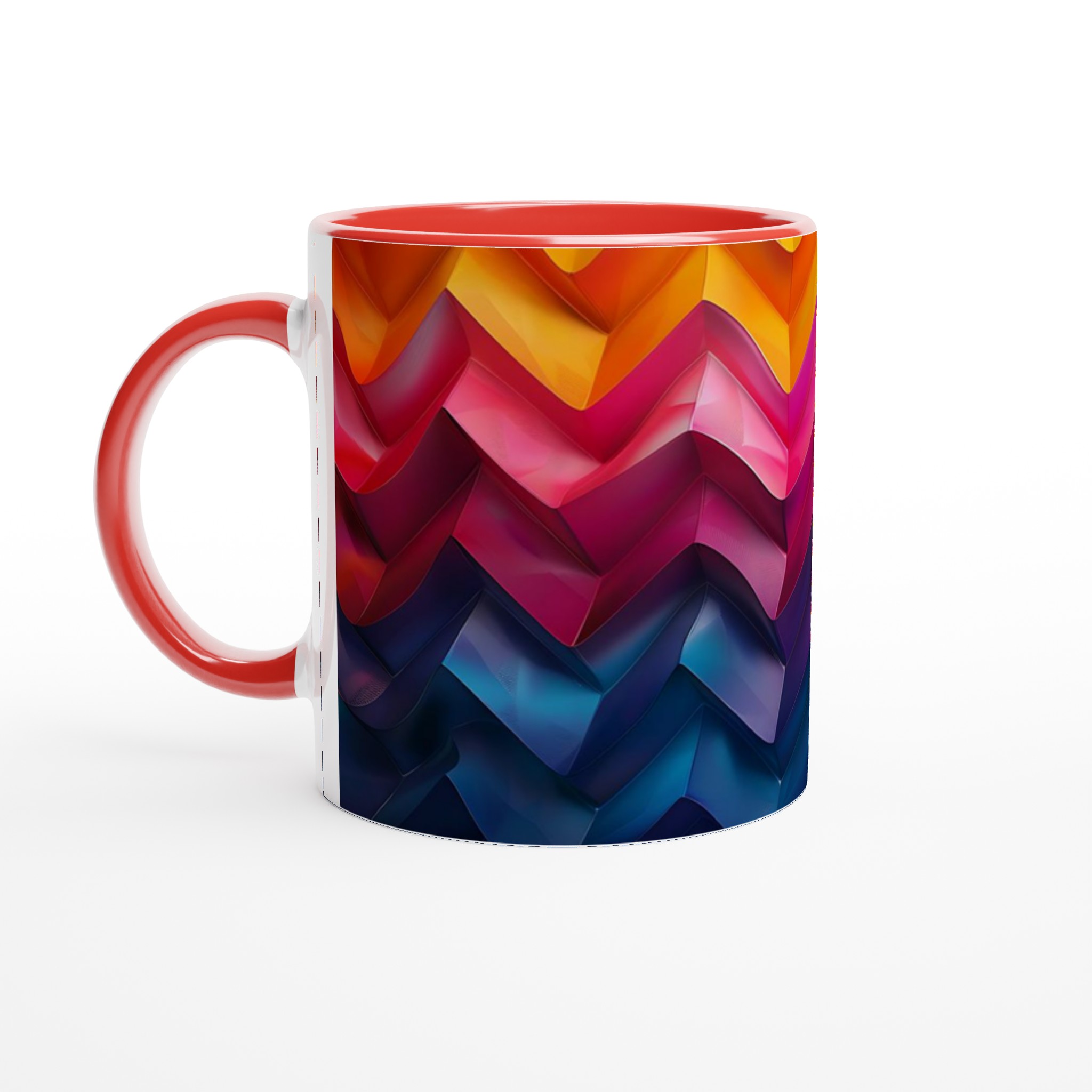 Abstrakt Våg Keramikmugg - 11oz Vibrant Konstnärlig Design i Ditt Val av Färg 5 f77ef002-0a3b-4969-a5f3-fbe055d5a0b1