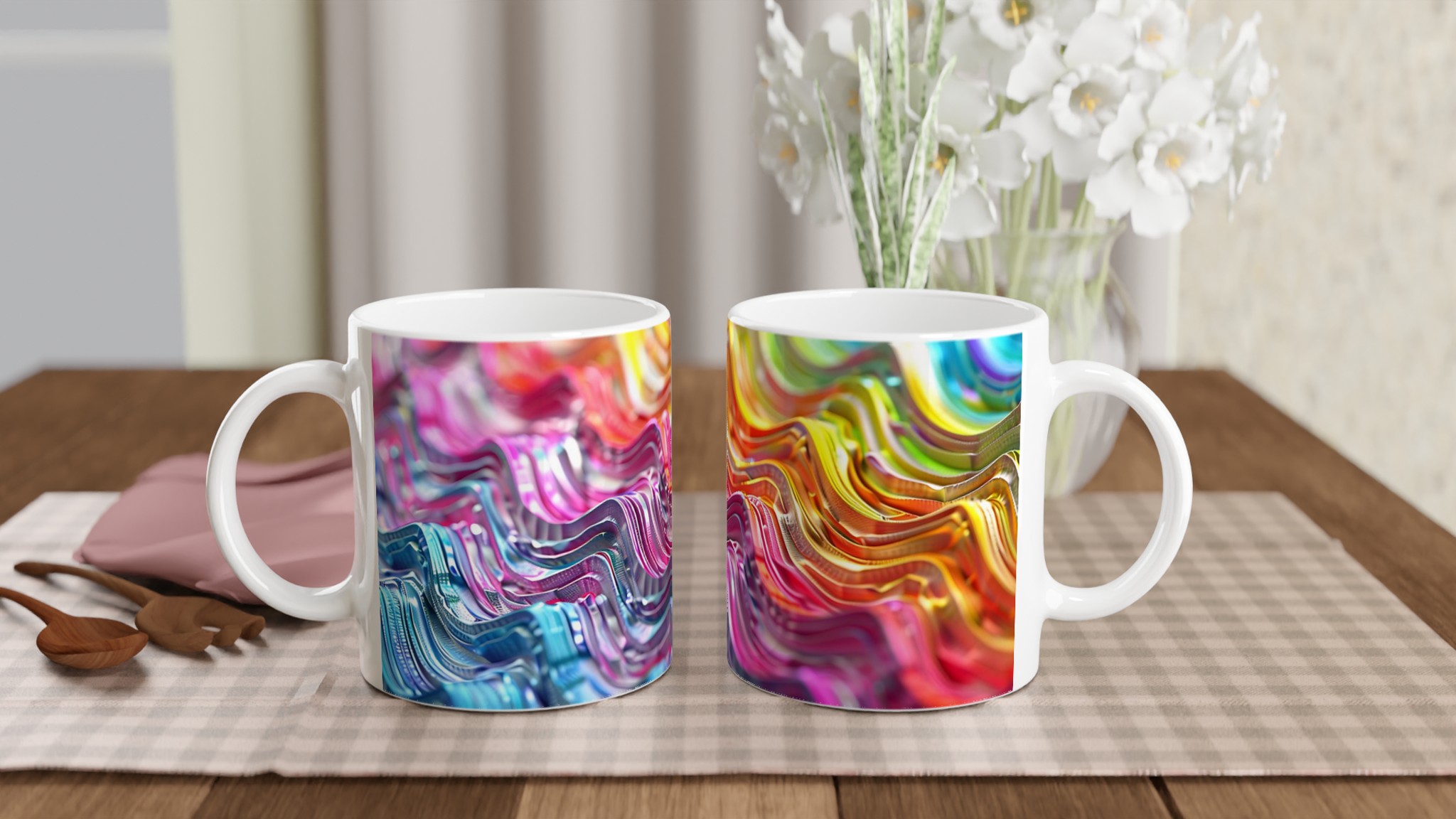 Abstrakt Vågmotiv 11oz Keramikmugg – Din Kaffestund, Din Färg! 10 f782908c-9583-425c-8020-8747a2e53a36