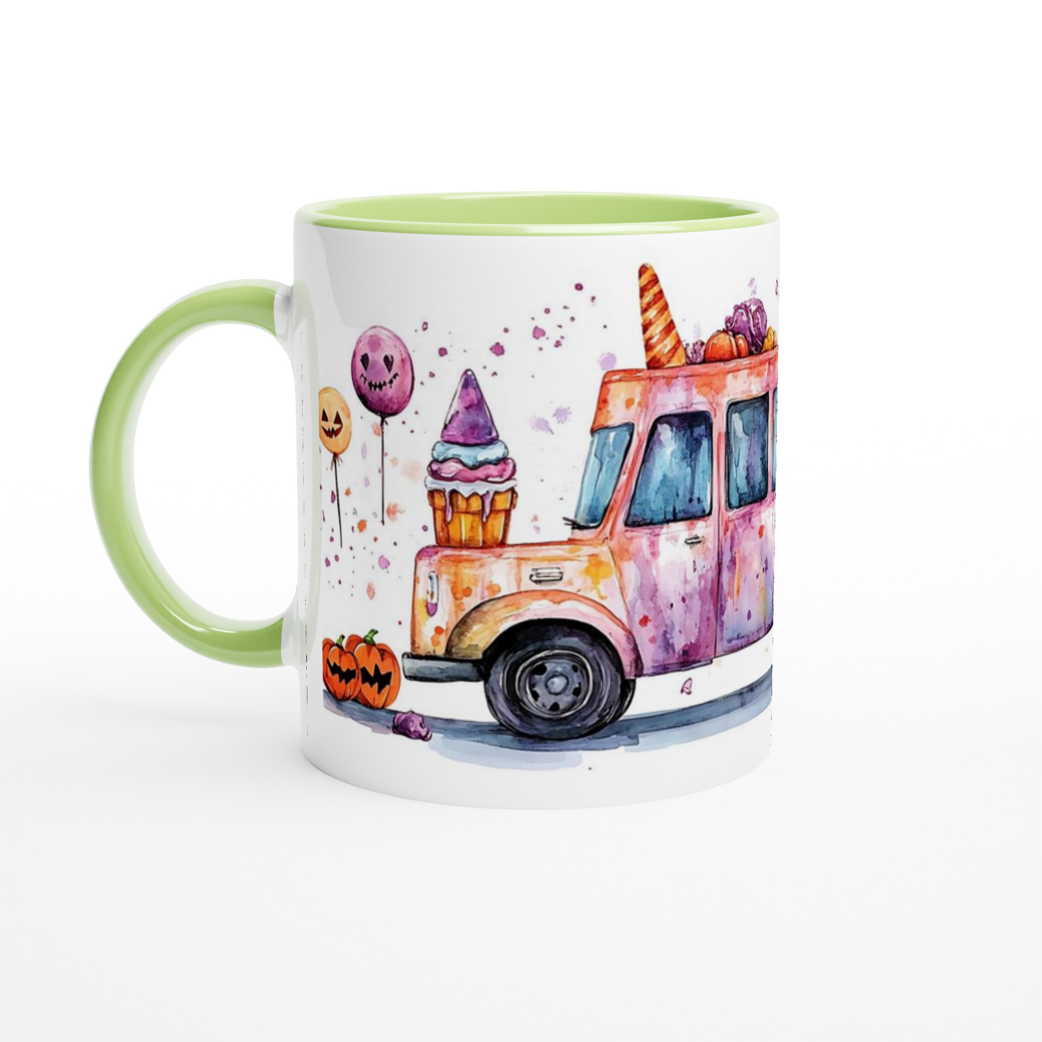 Magisk Halloween-Mugg: En Godisbil i Akvarell | 11oz Keramisk Kaffemugg 7 f7b1d8ab-95de-4fa3-87cf-4db9f9df92d9