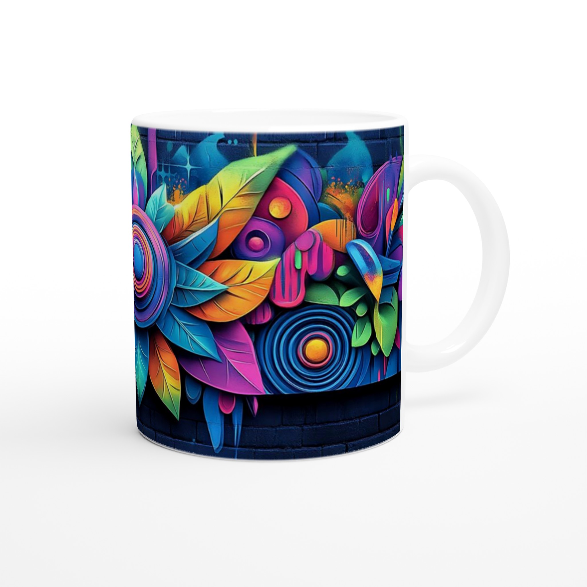 Abstrakt Färgprakt Mugg – 11oz Keramikmugg i ditt Val av Sju Livfulla Kulörer 9 f7bd6005-74e1-4462-bfde-eabf358cd261