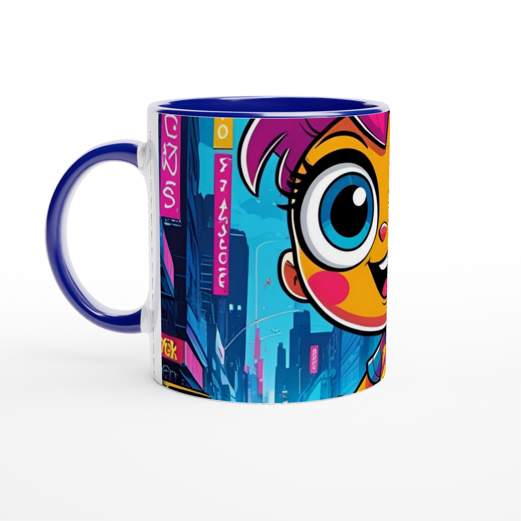 Färgstark 11oz keramisk mugg med lekfull karaktär i flera livfulla färger 2 f7cc0dd2-4ea5-4d66-b543-bf908d1f7aa5