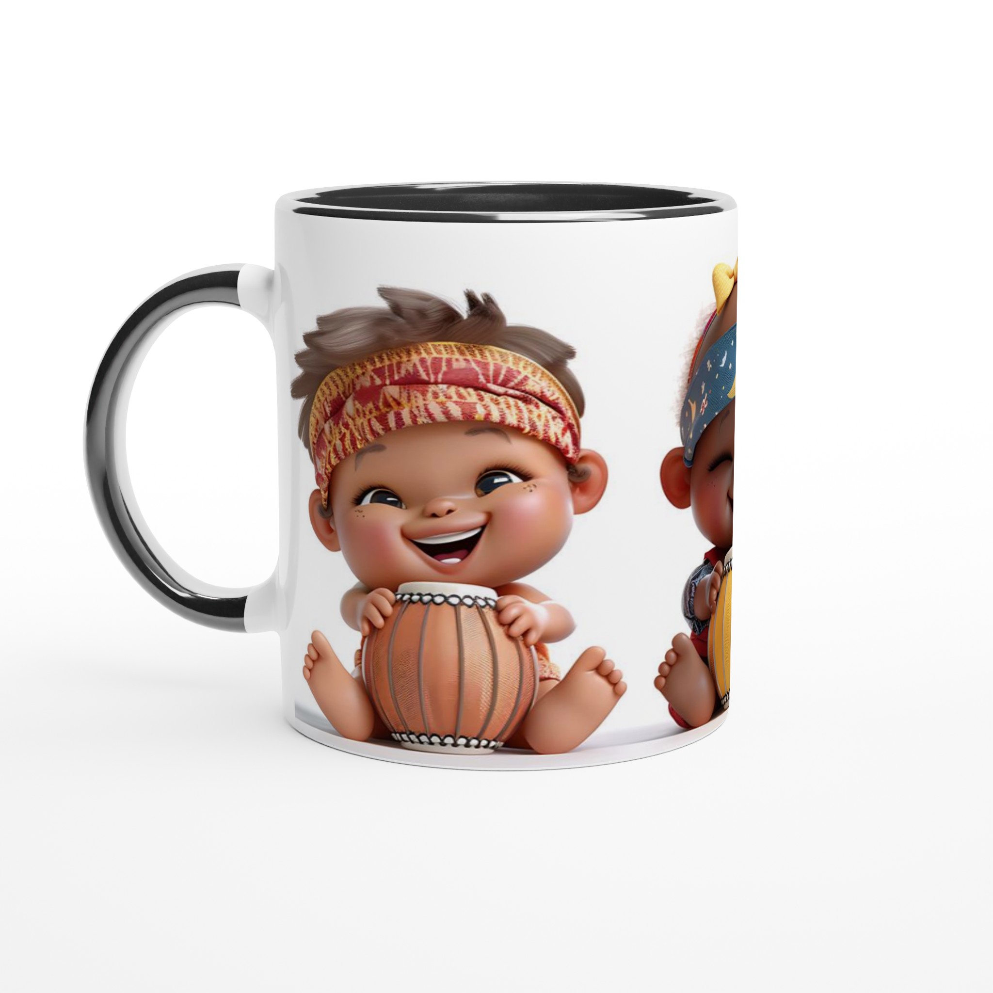 Kulturinspirerad 11oz Keramikmugg – Glada Barn med Trummor, Välj din Färg! 4 f7e956d3-9894-4da2-8825-0d3cb5f98488