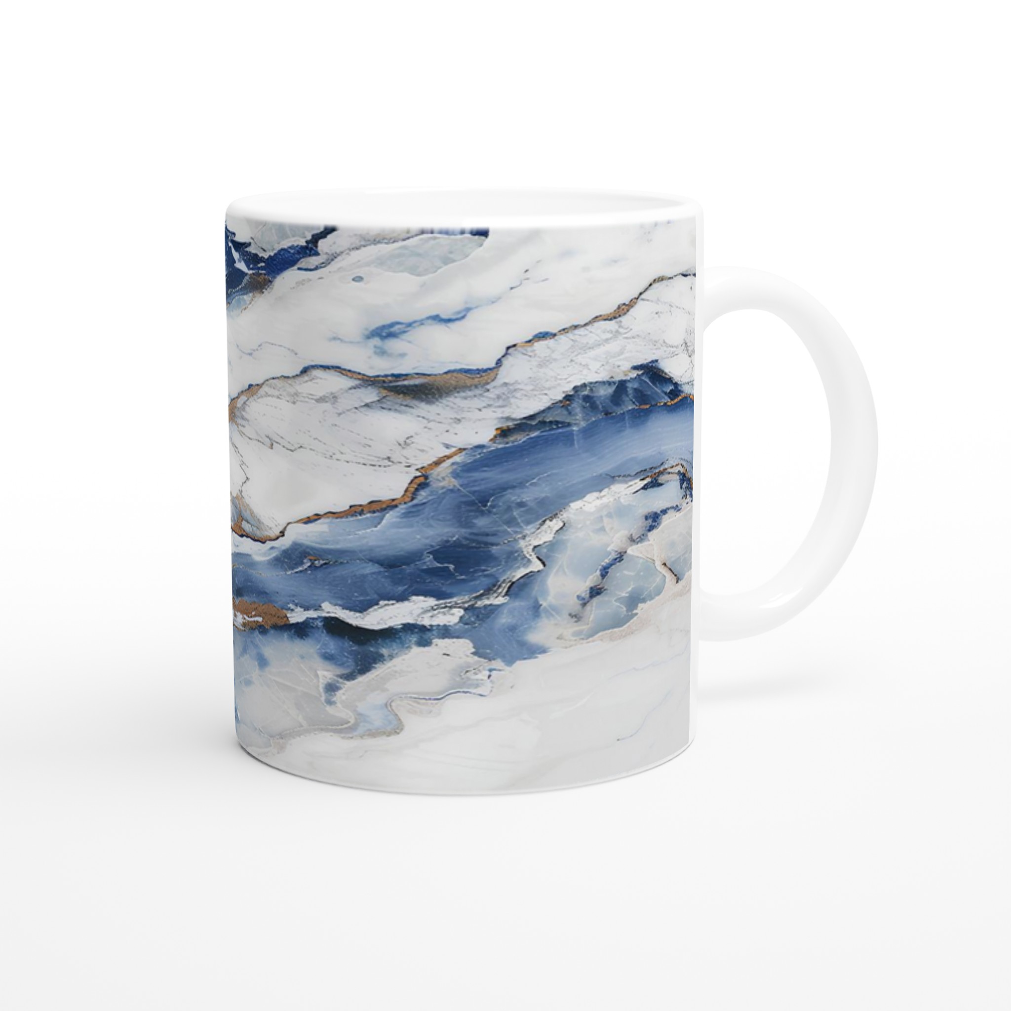 Abstrakt Marmor Mugg – Blå & Guld Konst för Din Kaffestund, 11oz Keramik 9 f80e928f-e03b-454d-ad69-11b1bf832e9d