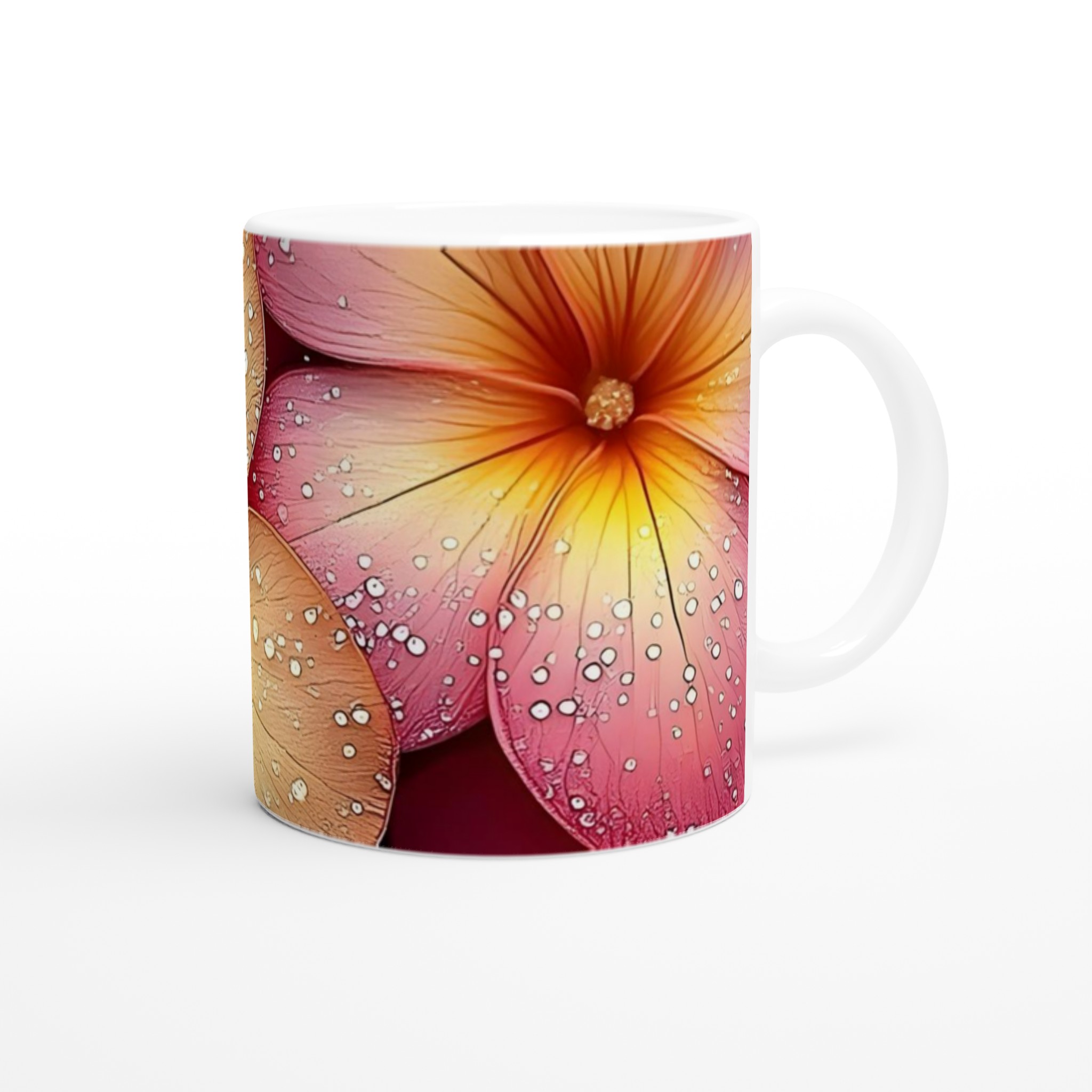 Elegant Floral 11oz Ceramic Mug in Your Choice of Vibrant Colors 9 f80f8ed5-b2be-4246-a0d2-030d6ec62ae5