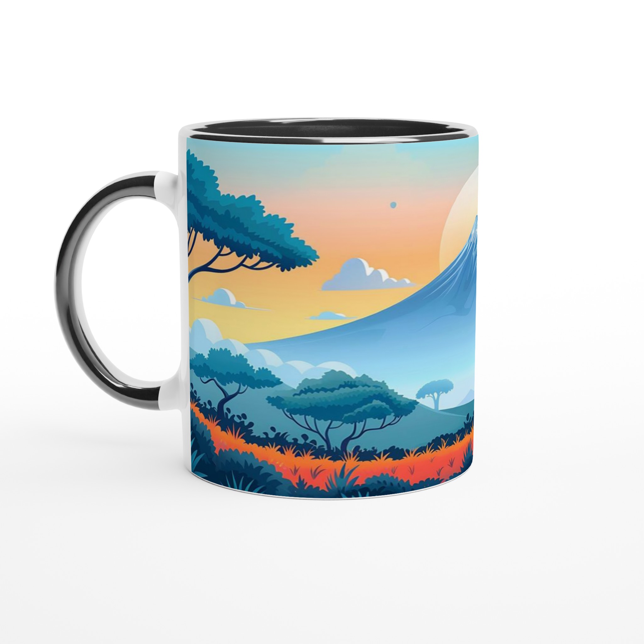 Mt. Fuji Soluppgång Keramikmugg - 11oz, Välj din färg 4 f8201708-52ae-4fd0-a592-9630fe8018c0