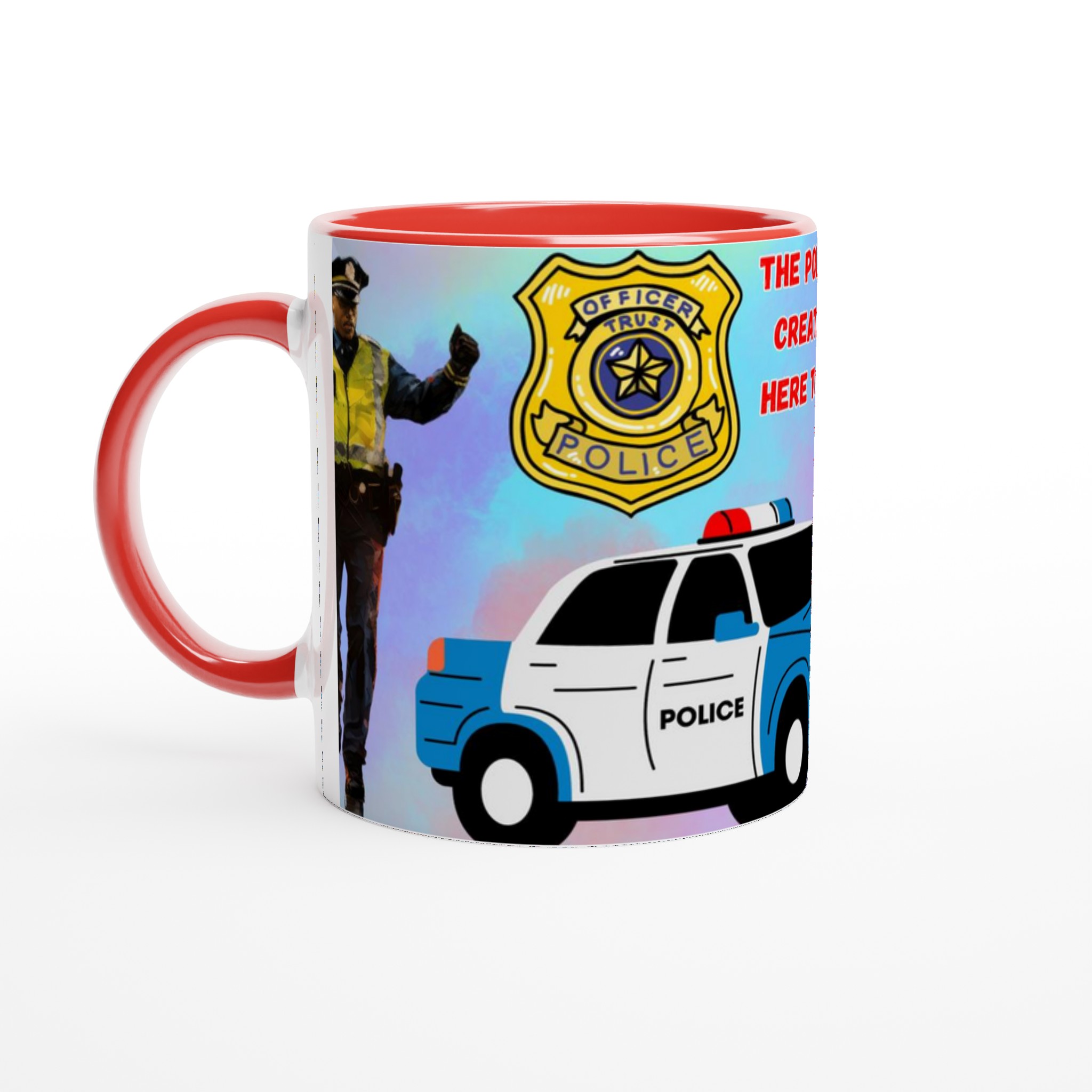 Vit 11oz Keramisk Mugg med Polisdesign – Välj bland Sju Färgstarka Keramikhäften 5 f8236d7e-4dae-407d-833f-3c6b47628a4a