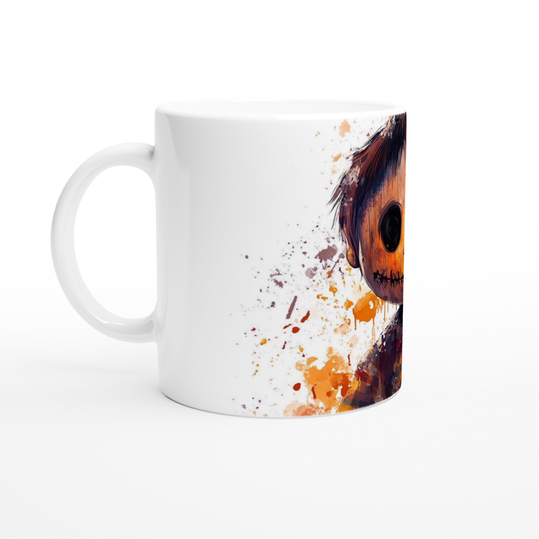 Unik Halloween Docka Mugg - Keramisk 11oz Kaffekopp med Mörk & Konstnärlig Design 1 f82ddf6f-8d67-46ef-b233-0f26b4bf8282