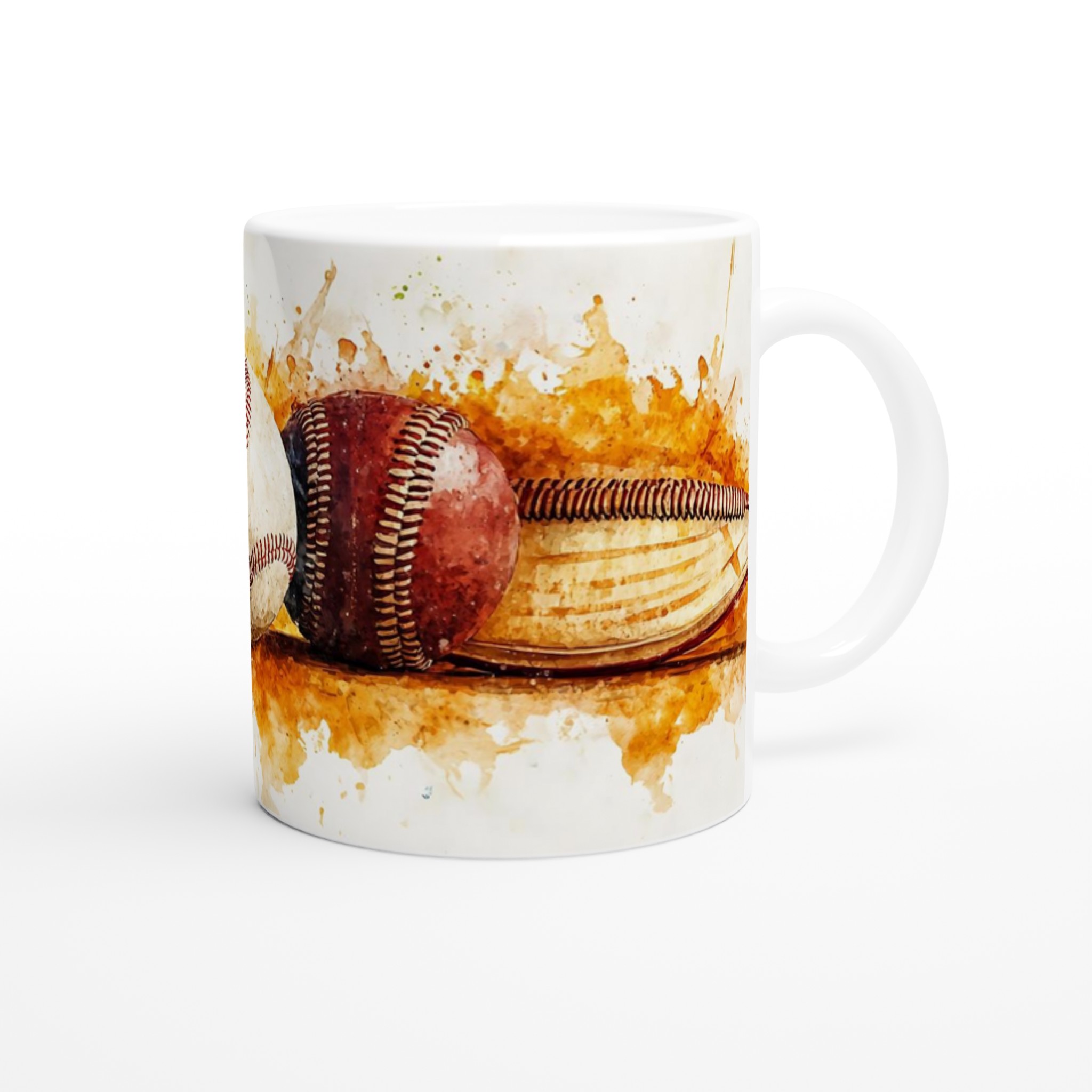 Vit 11oz keramisk mugg med sportig splash i livfulla färger 9 f86455e6-6cf1-402a-b976-56fd0cba3d10